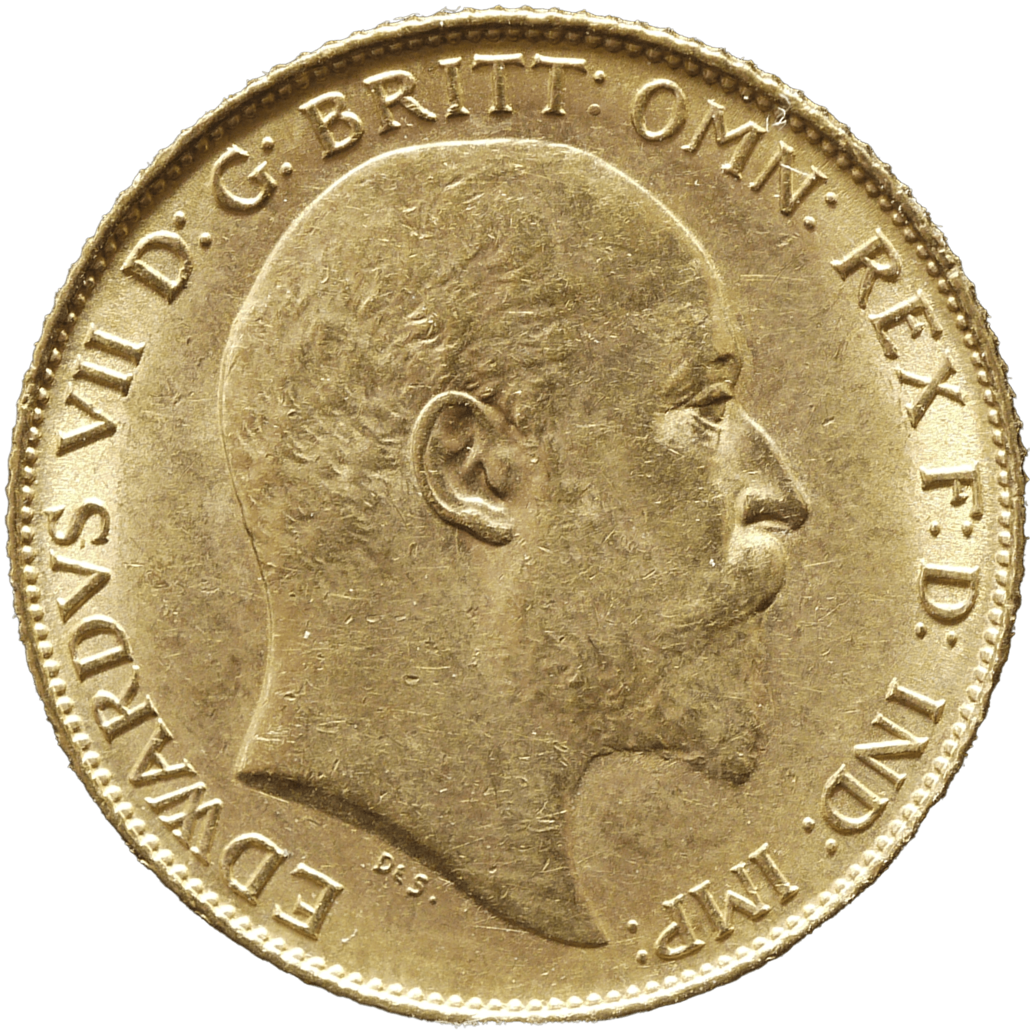 イギリス 1/2ソヴリン金貨 1908年 ロンドン鋳 エドワード7世 - NJ BUYER'S MARKETPLACE