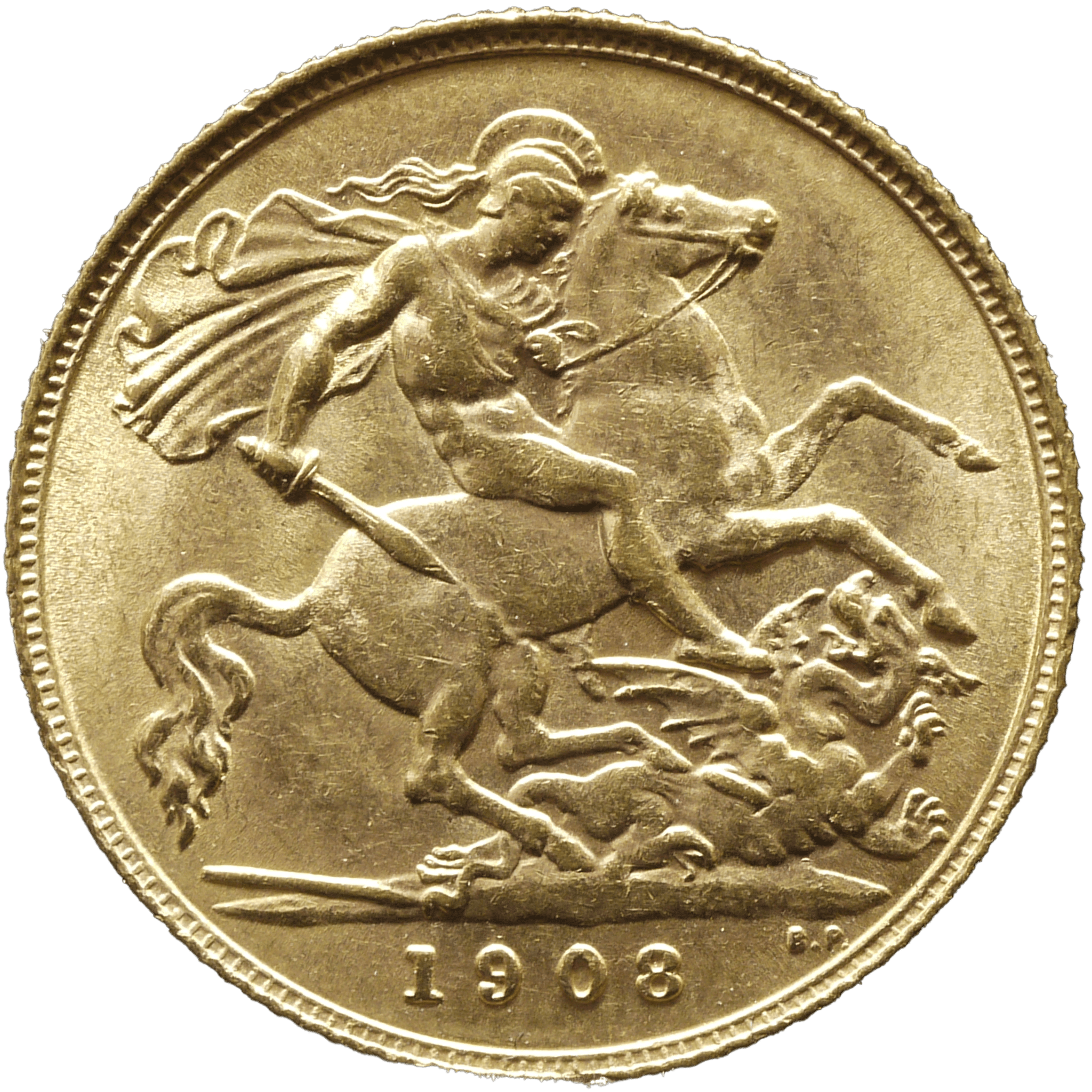 イギリス 1/2ソヴリン金貨 1908年 ロンドン鋳 エドワード7世 - NJ BUYER'S MARKETPLACE