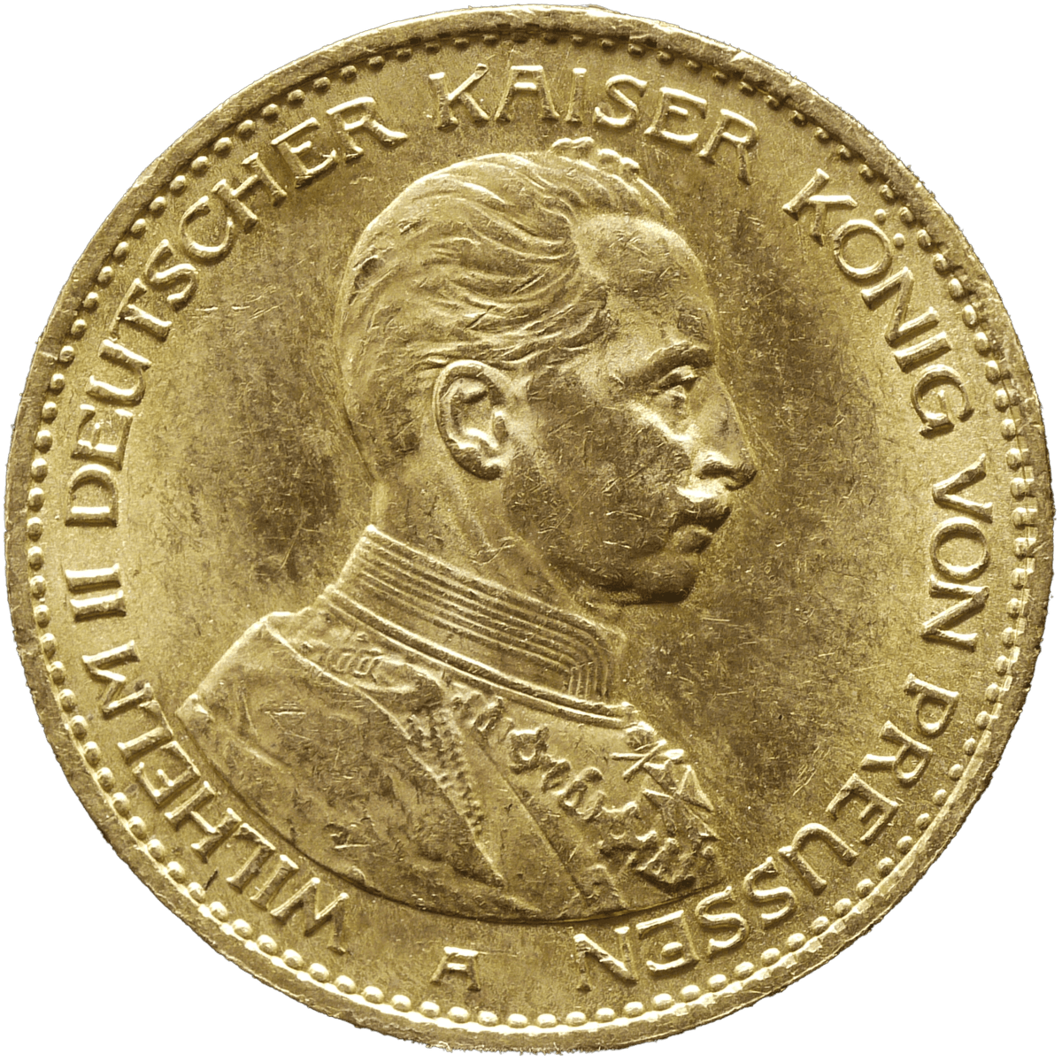 プロイセン 20マルク金貨 1914年 ベルリン鋳 ヴィルヘルム2世|NJ プロイセン 20マルク金貨 1914年 ベルリン鋳 ヴィルヘルム2世|NJ