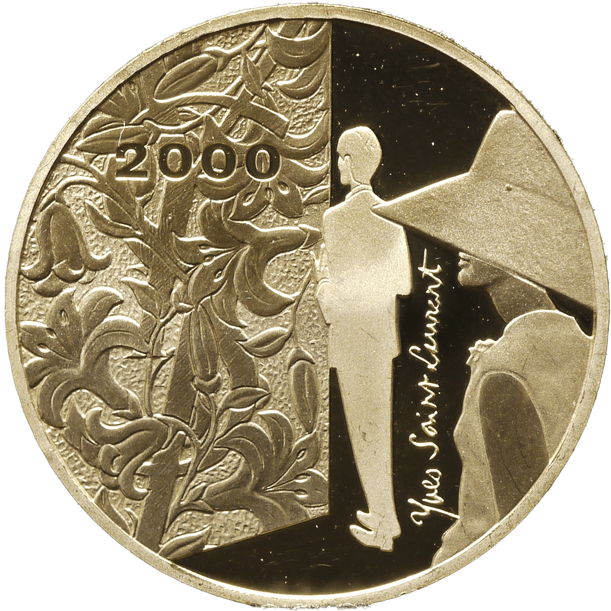 フランス 50フラン金貨 2000年 パリ鋳 イヴ・サン＝ローラン - NJ BUYER'S MARKETPLACE