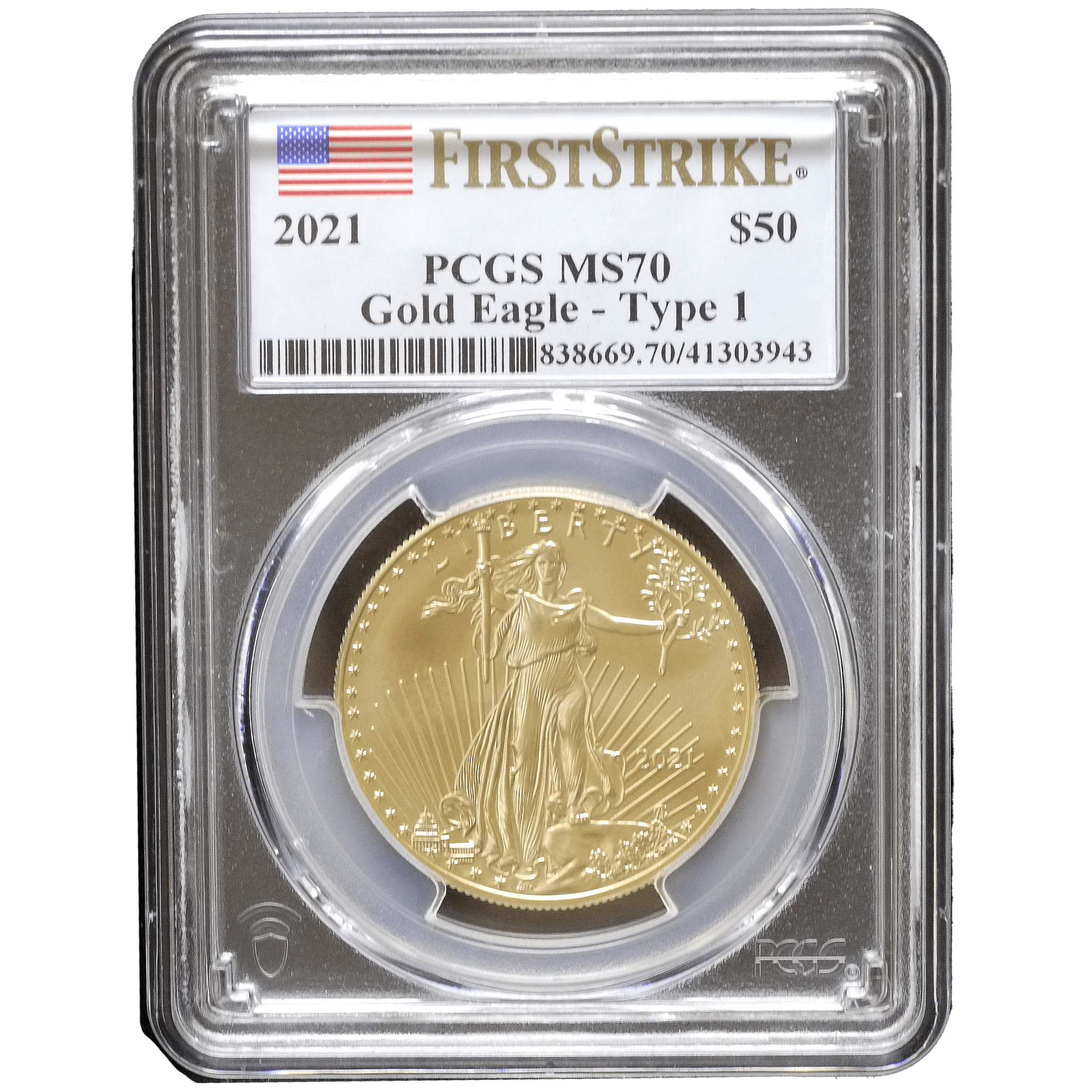 アメリカ 50ドル金貨 2021年 イーグル PCGS MS70 First Strike - NJ BUYER'S MARKETPLACE