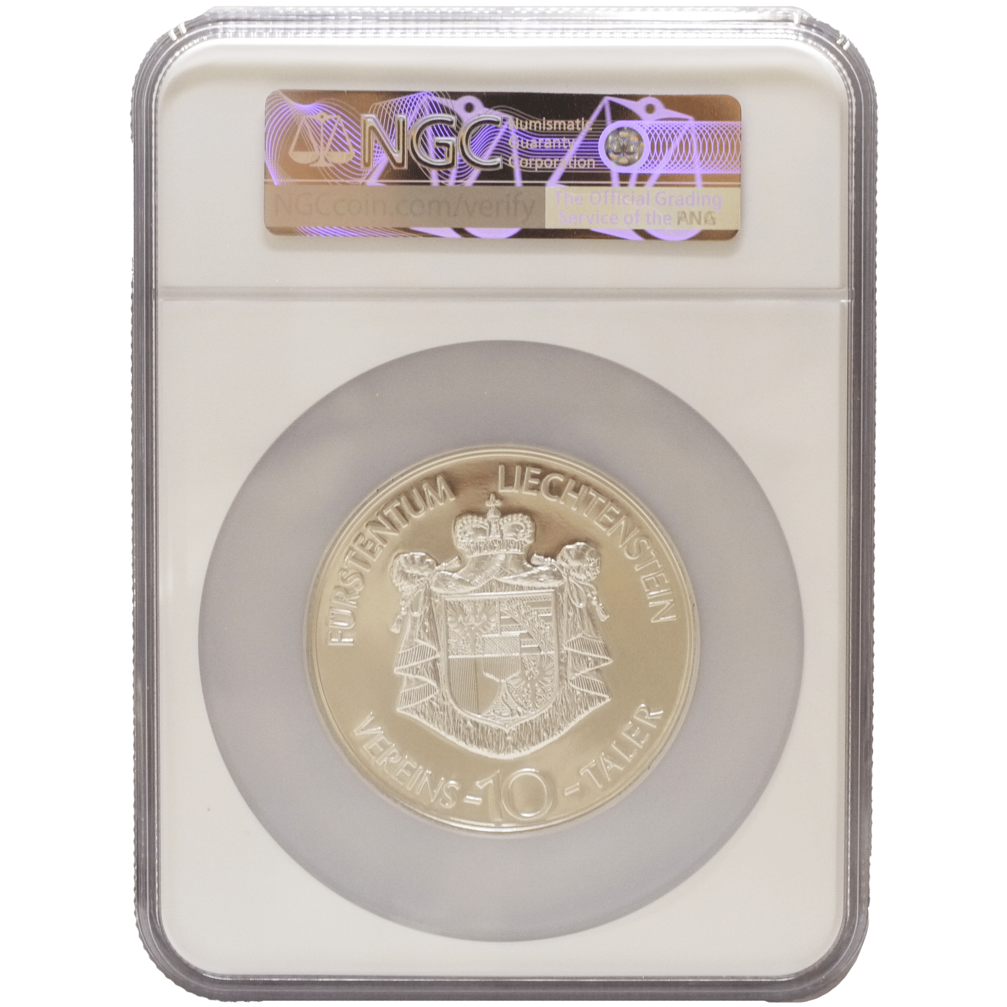 リヒテンシュタイン 10ターレル銀貨 1986年 ウィーン鋳 ファドゥーツ城 NGC PF68 UC - NJ BUYER'S MARKETPLACE