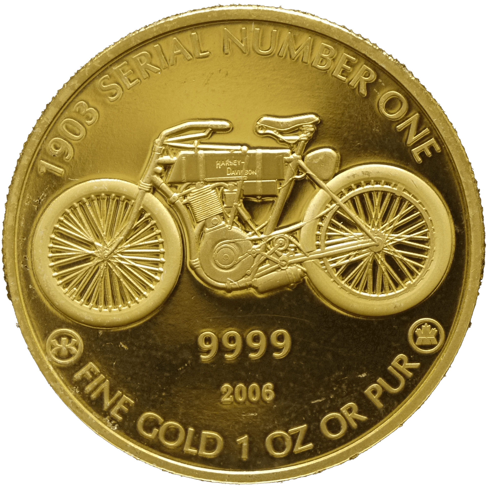 ハーレーダビッドソン 1オンス金メダル 1903シリアルナンバーワン｜NJ