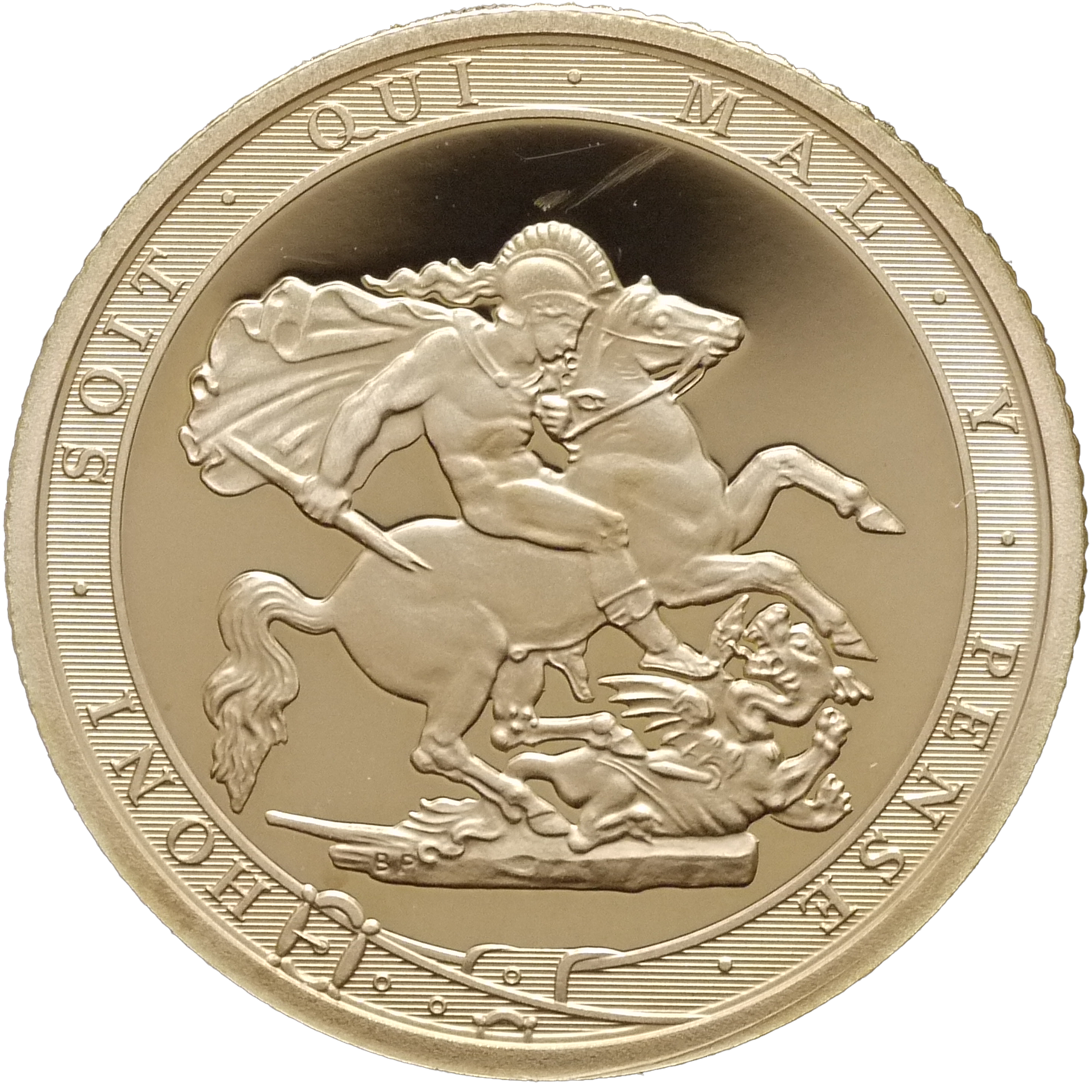イギリス ソヴリン金貨 2017年 ロンドン鋳 聖ジョージの竜退治 ピエフォー仕様