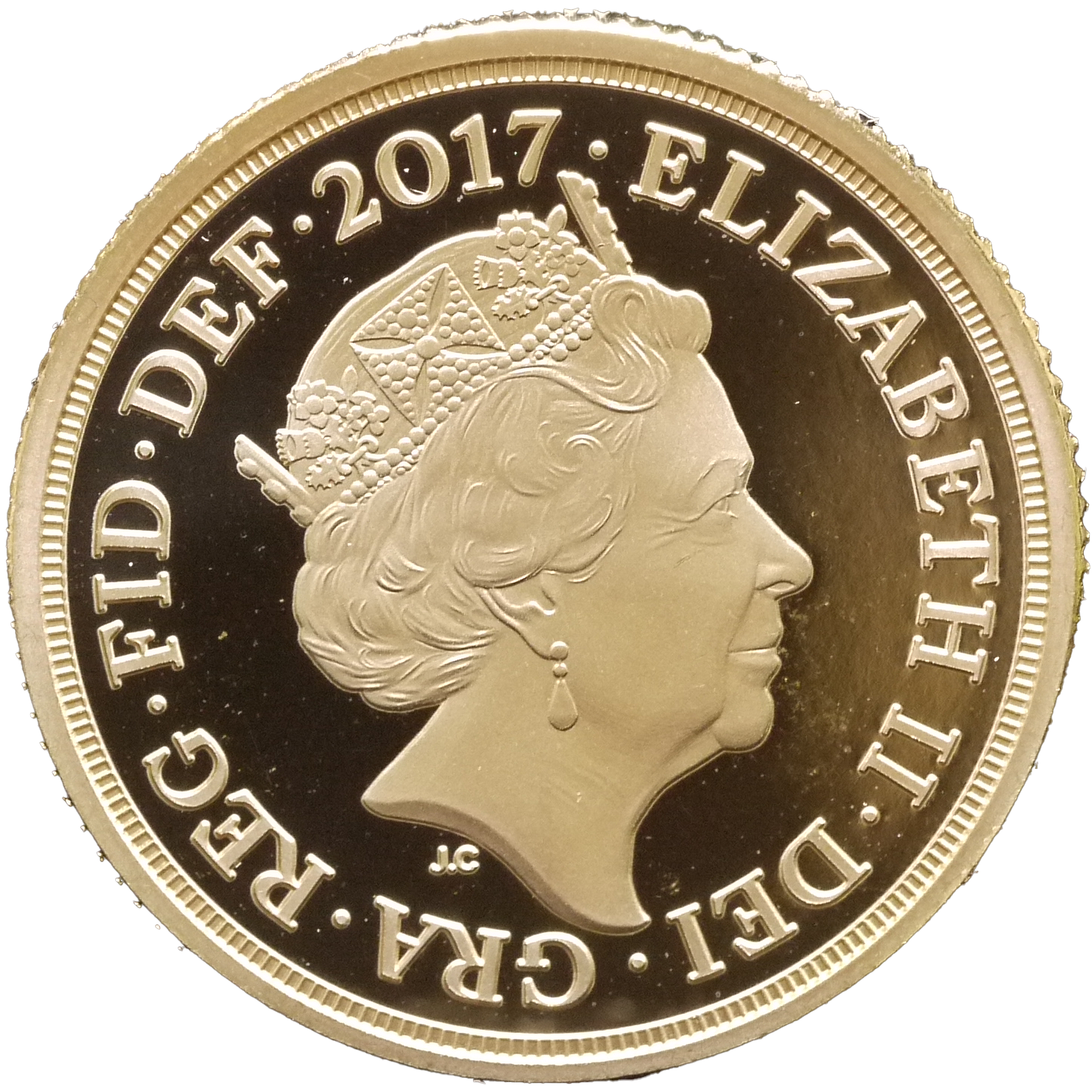 イギリス ソヴリン金貨 2017年 ロンドン鋳 聖ジョージの竜退治 ピエフォー仕様