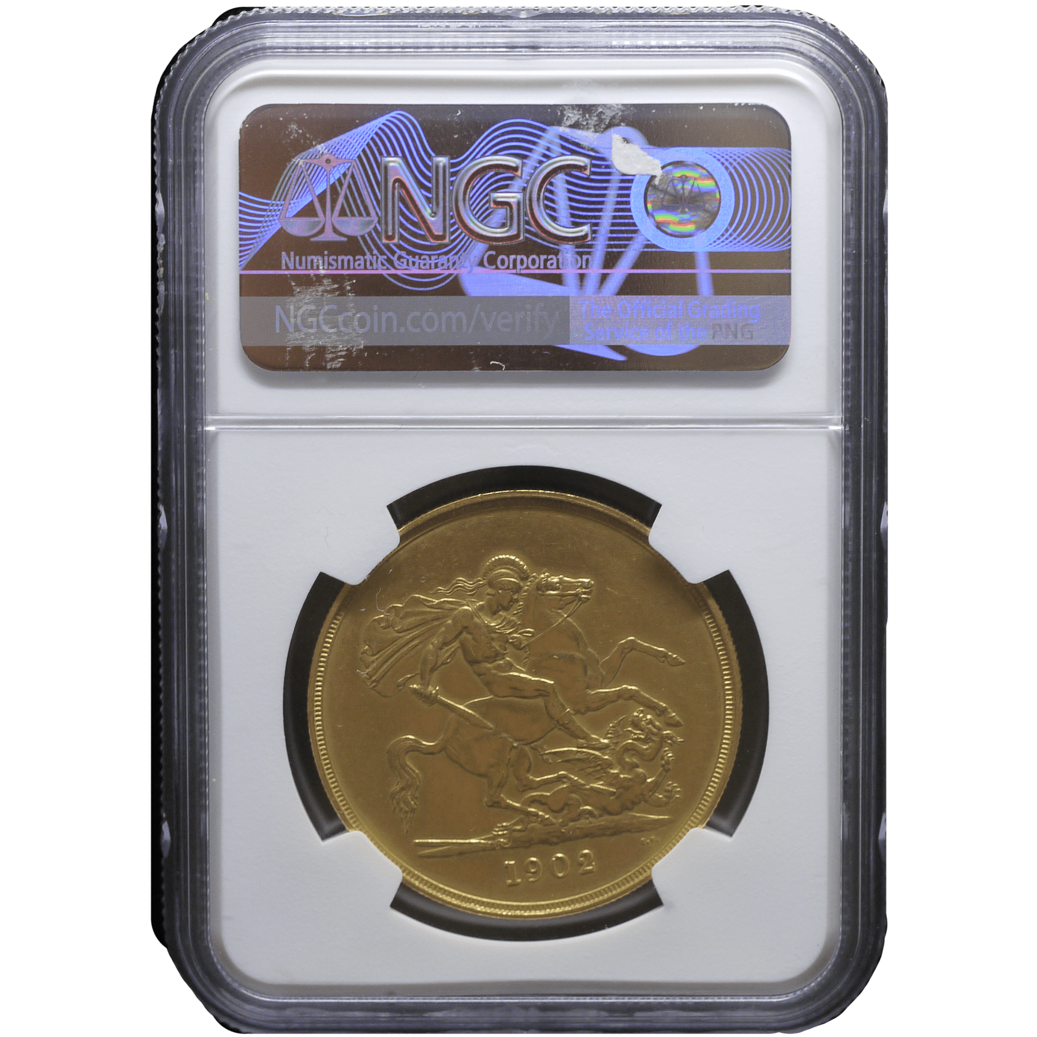 イギリス 5ソヴリン金貨 1902年 ロンドン鋳 エドワード7世 NGC Proof Details - NJ BUYER'S MARKETPLACE