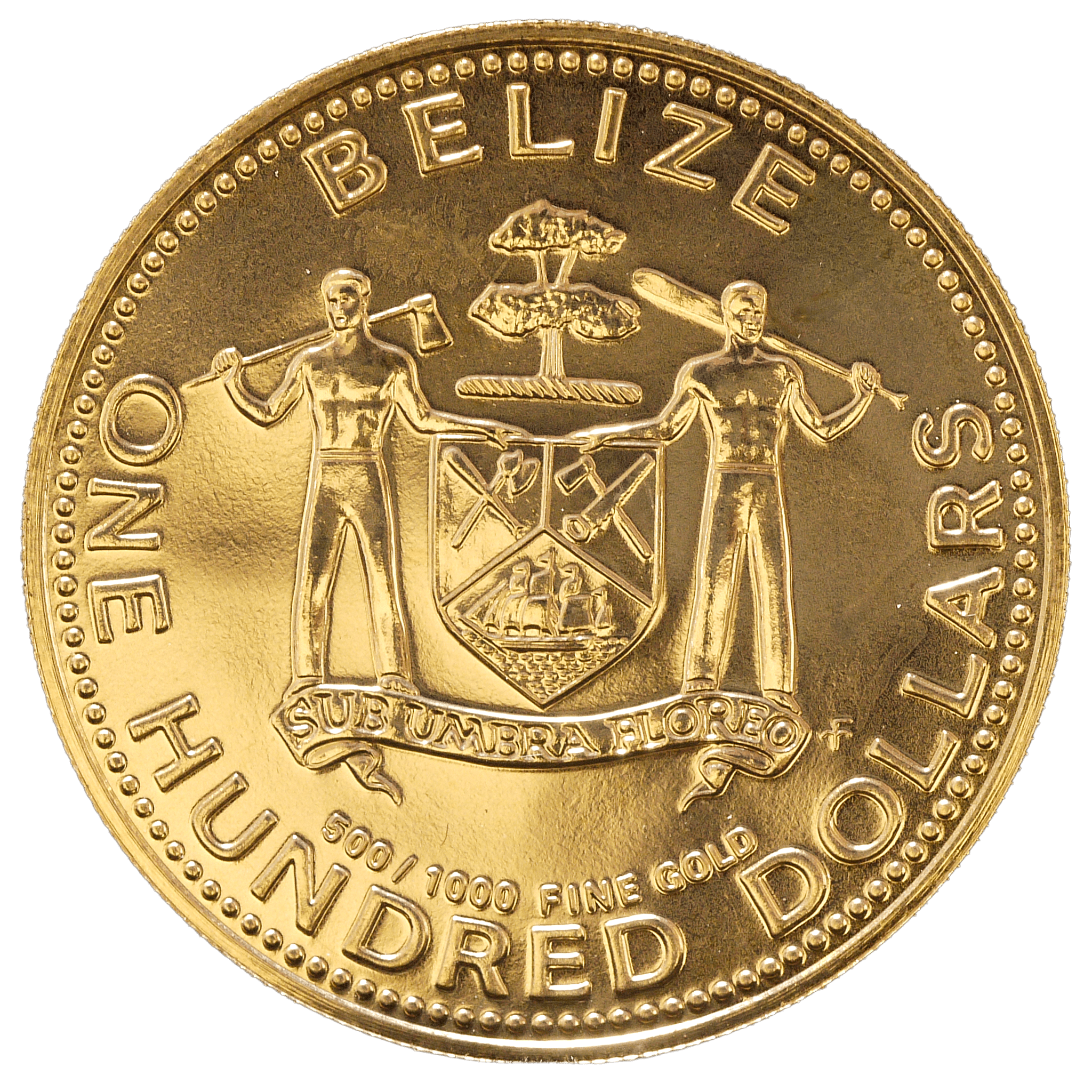 ベリーズ 100ドル金貨 1980年 フランクリンミント鋳 花 - NJ BUYER'S MARKETPLACE