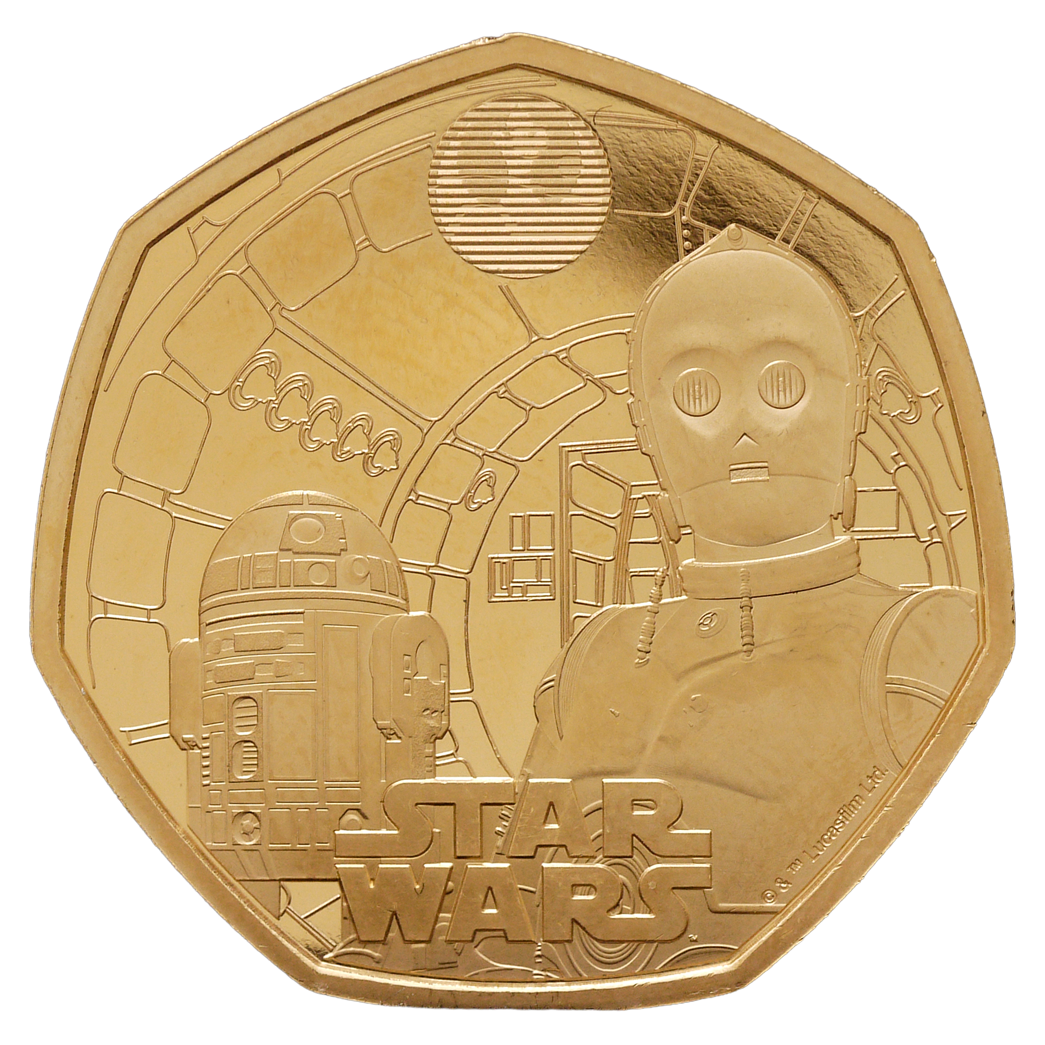 イギリス 50ポンド金貨 2023年 ロンドン鋳『スター・ウォーズ』C-3PO & R2-D2