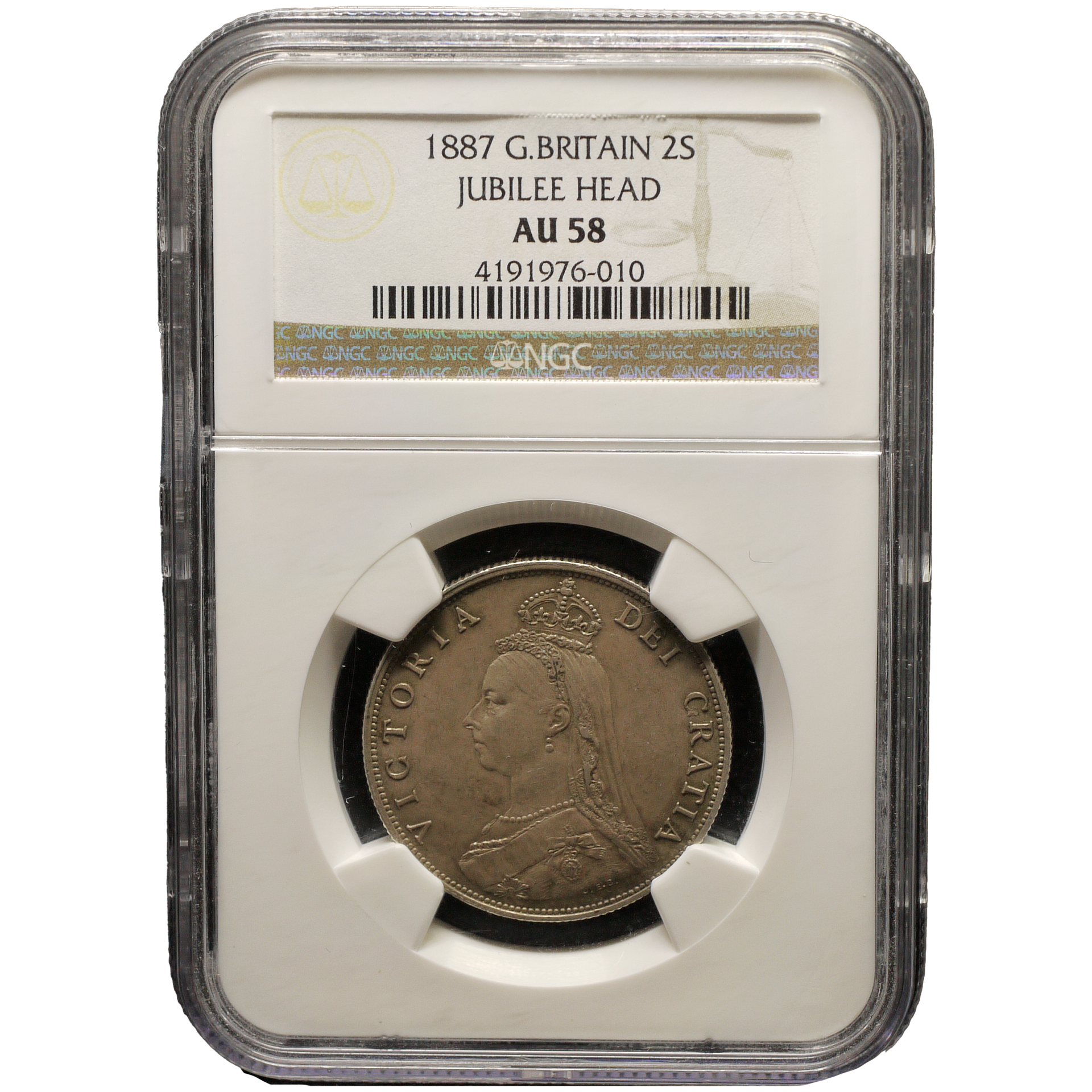 NGC-AU58BN ジャージー 1877 1/24シリング 銅貨 【公式通販】
