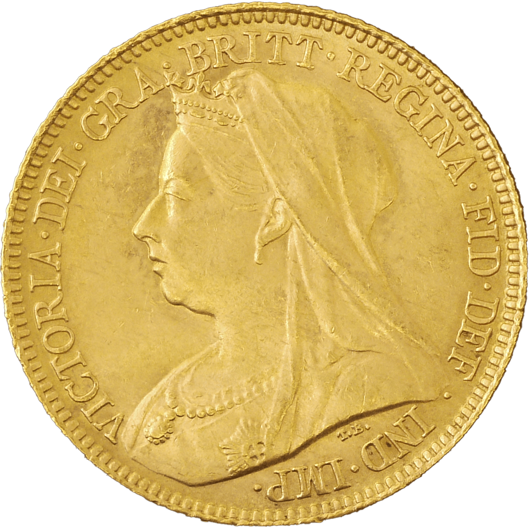 イギリス 1/2ソヴリン金貨 1900年 ロンドン鋳 ヴィクトリア - NJ BUYER'S MARKETPLACE