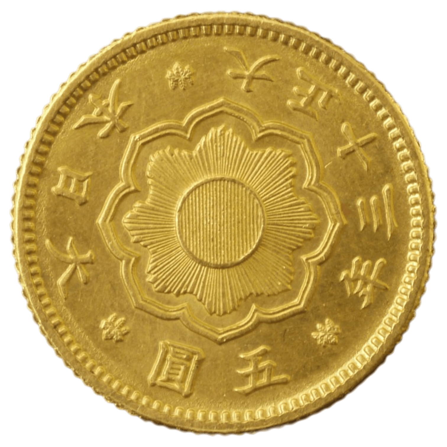 日本 新5円金貨 大正13年 大阪鋳 旭日 - NJ BUYER'S MARKETPLACE