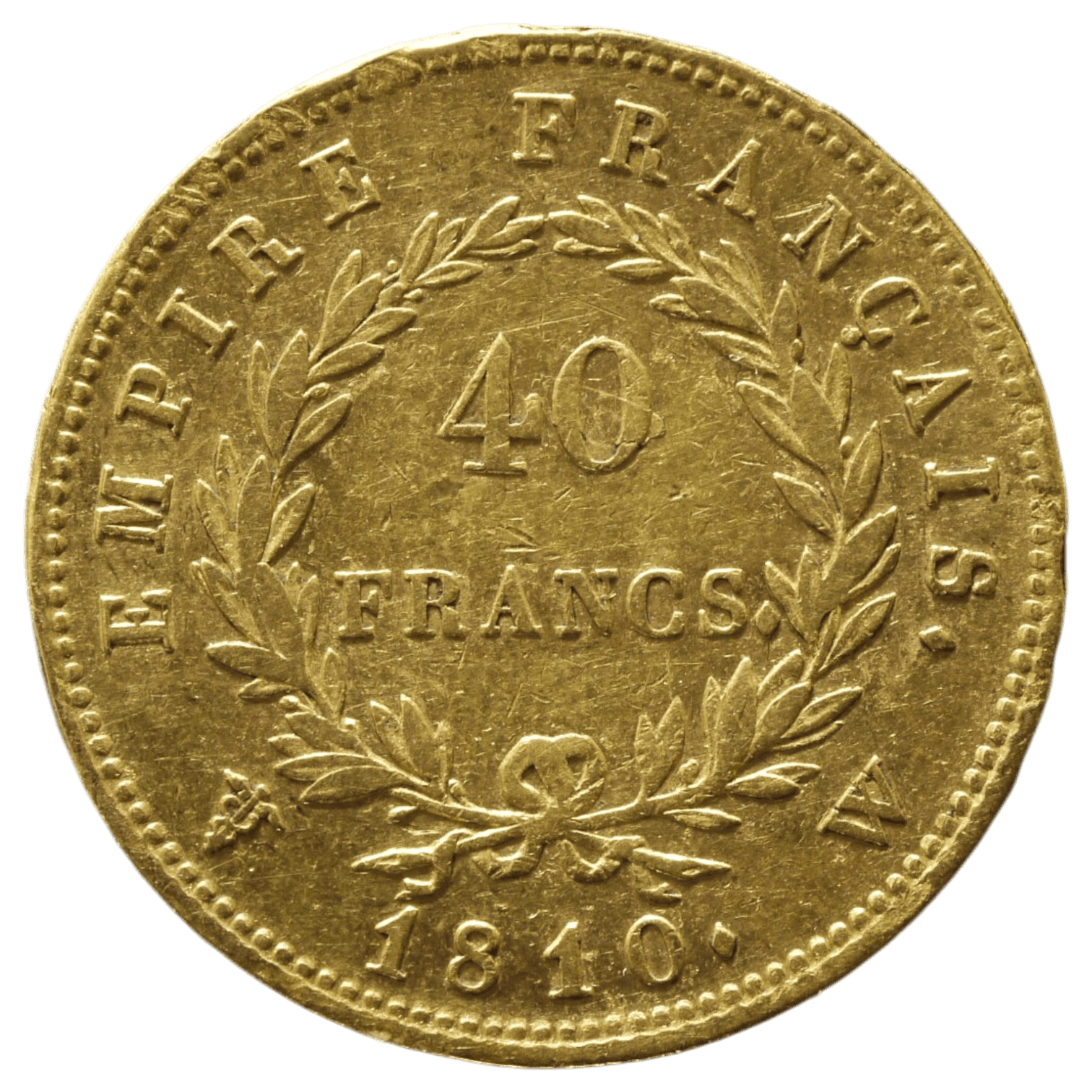 フランス 40フラン金貨 1810年 リール鋳 ナポレオン1世 有冠 - NJ BUYER'S MARKETPLACE