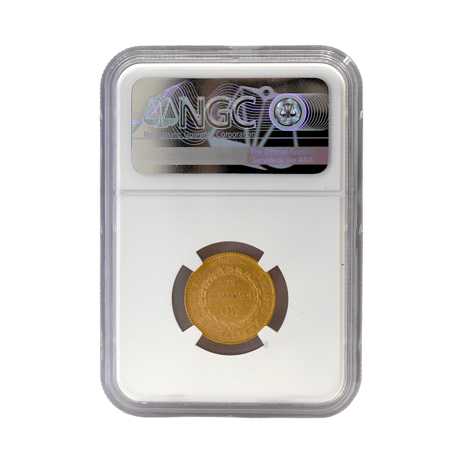 フランス 20フラン金貨 1892年 パリ鋳 法の天使 NGC MS61 中特年 - NJ BUYER'S MARKETPLACE