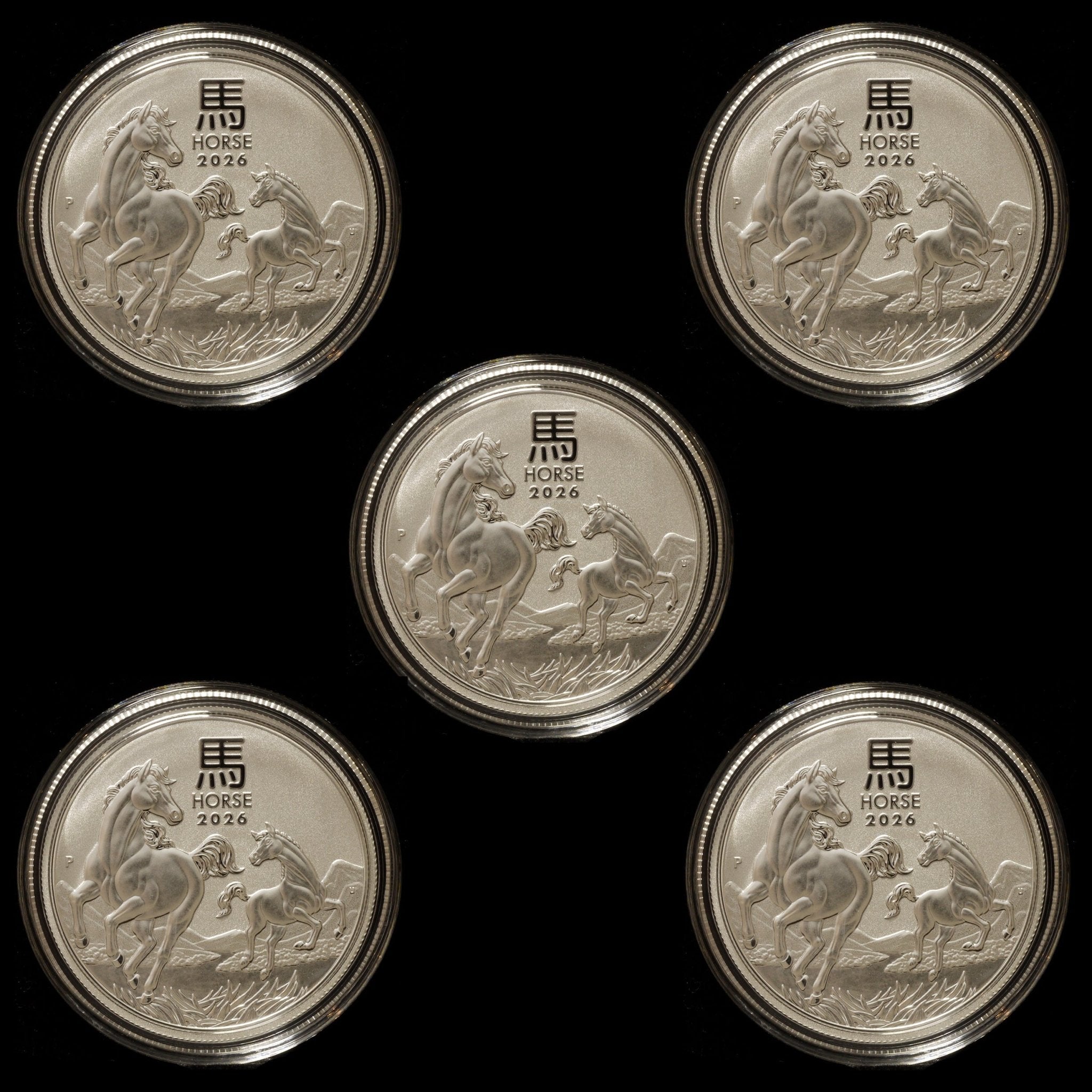 【5枚セット】オーストラリア 50セント銀貨 2026年 干支 午年 チャールズ3世 - NJ BUYER'S MARKETPLACE