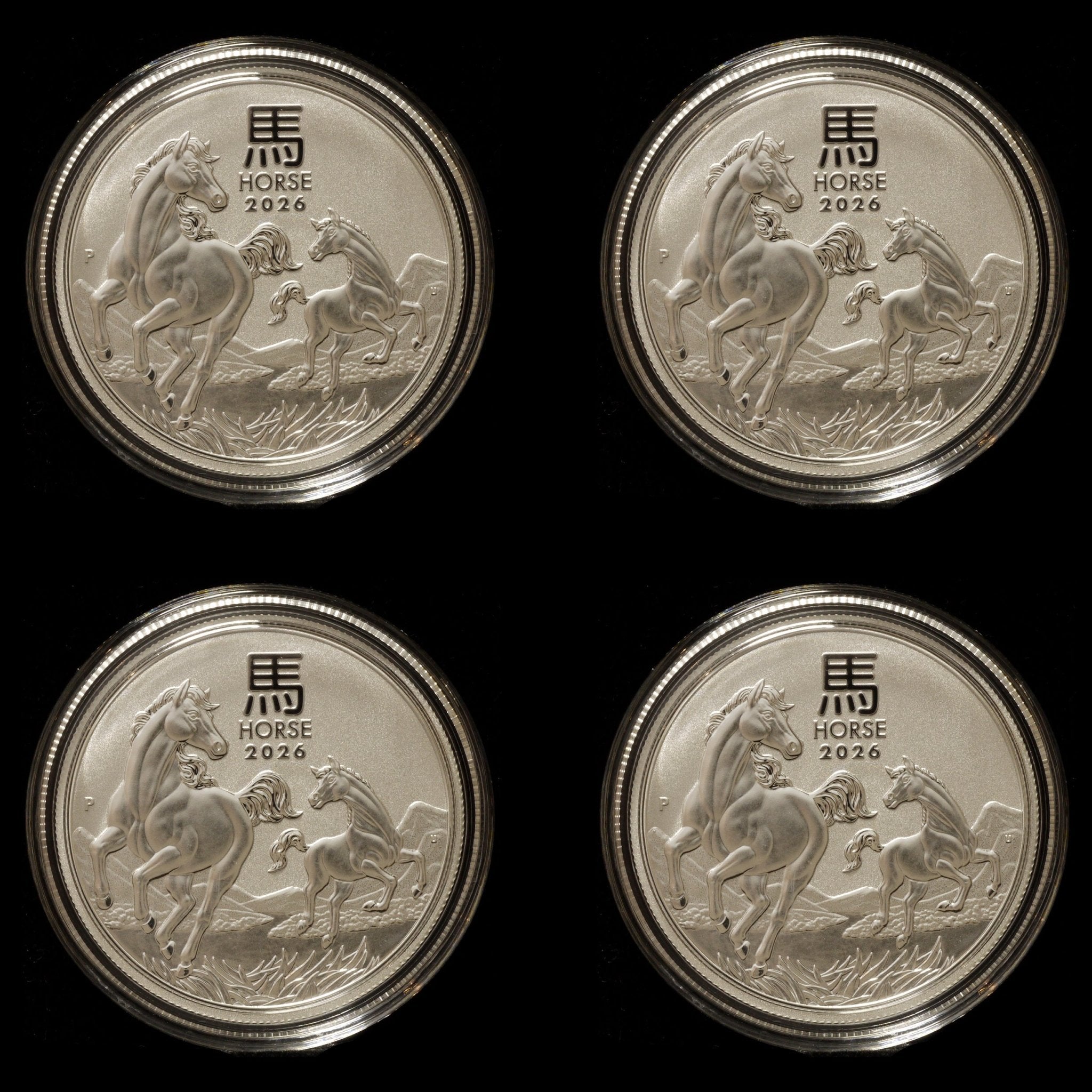 【4枚セット】オーストラリア 50セント銀貨 2026年 干支 午年 チャールズ3世 - NJ BUYER'S MARKETPLACE