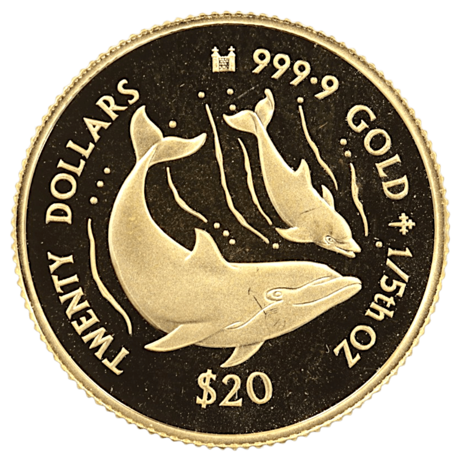 クック島 20ドル金貨 1995年 イルカの親子 - NJ BUYER'S MARKETPLACE