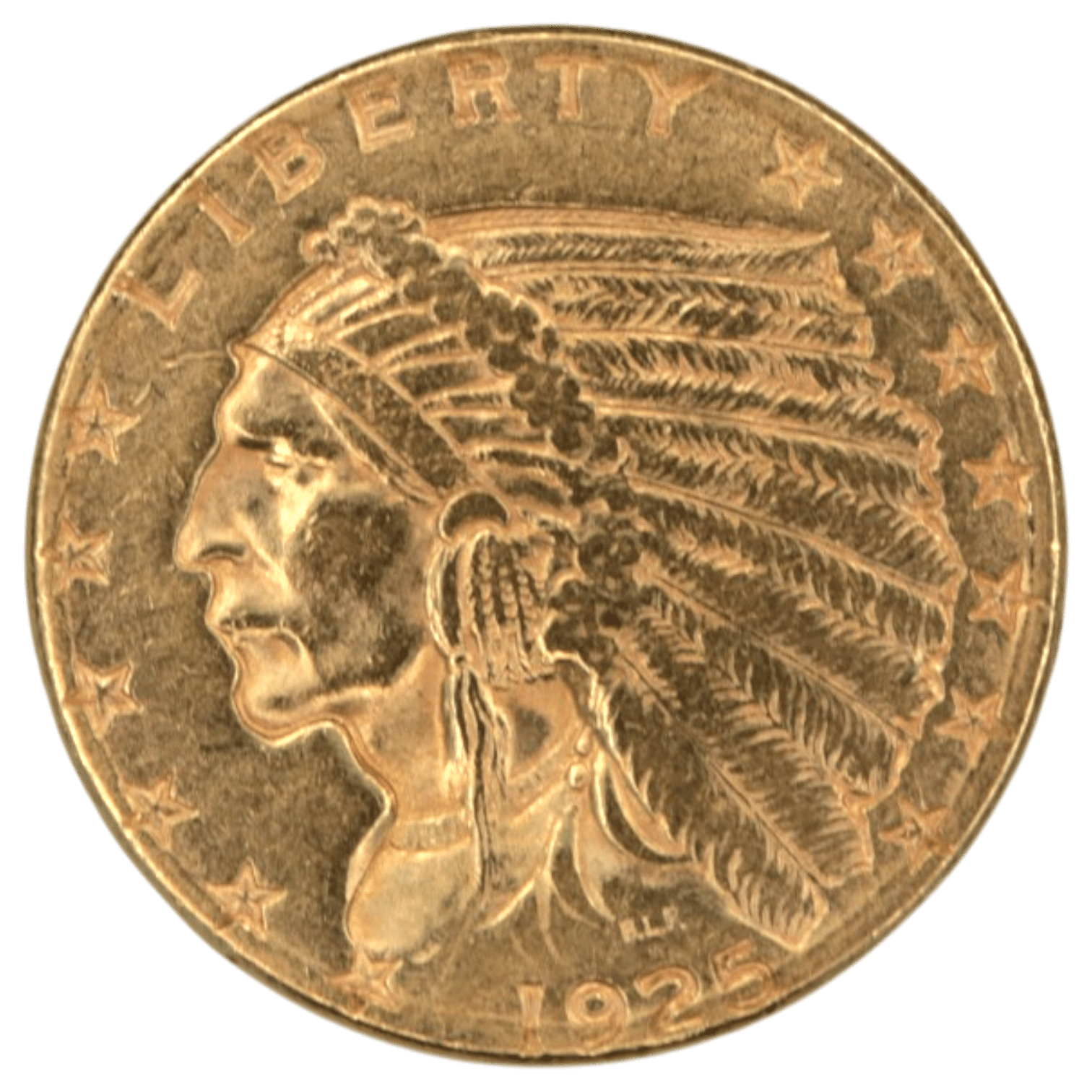 アメリカ 2.5ドル金貨 1925年 デンバー鋳 インディアン - NJ BUYER'S MARKETPLACE
