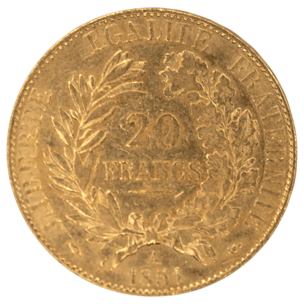 フランス 20フラン金貨 1851年 パリ鋳 セレス - NJ BUYER'S MARKETPLACE