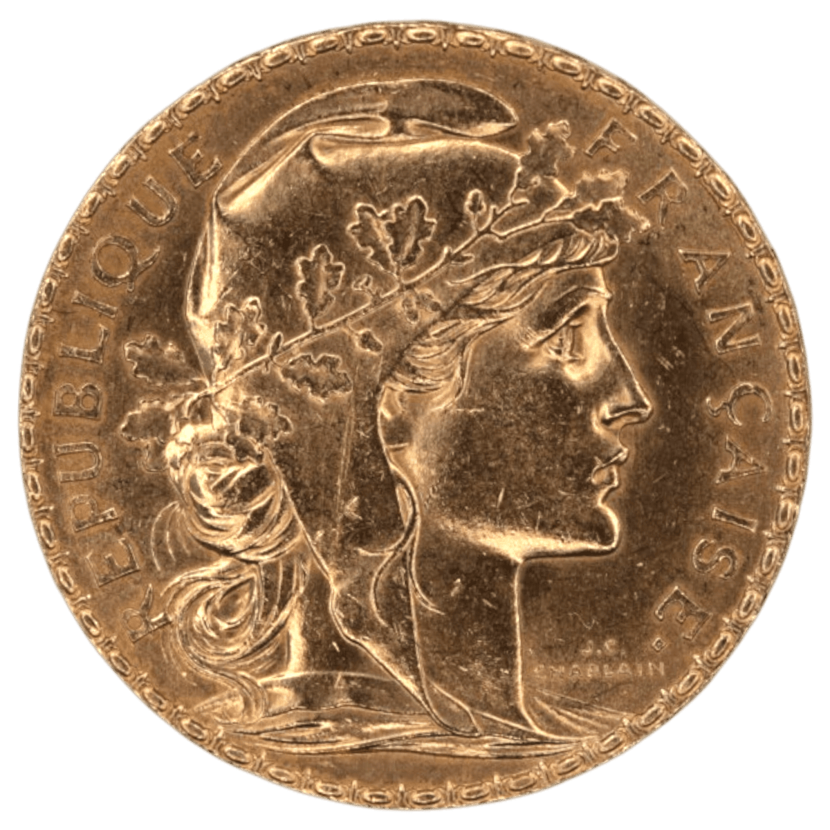 フランス 20フラン金貨 1909年 パリ鋳 マリアンヌ 雄鶏 - NJ BUYER'S MARKETPLACE