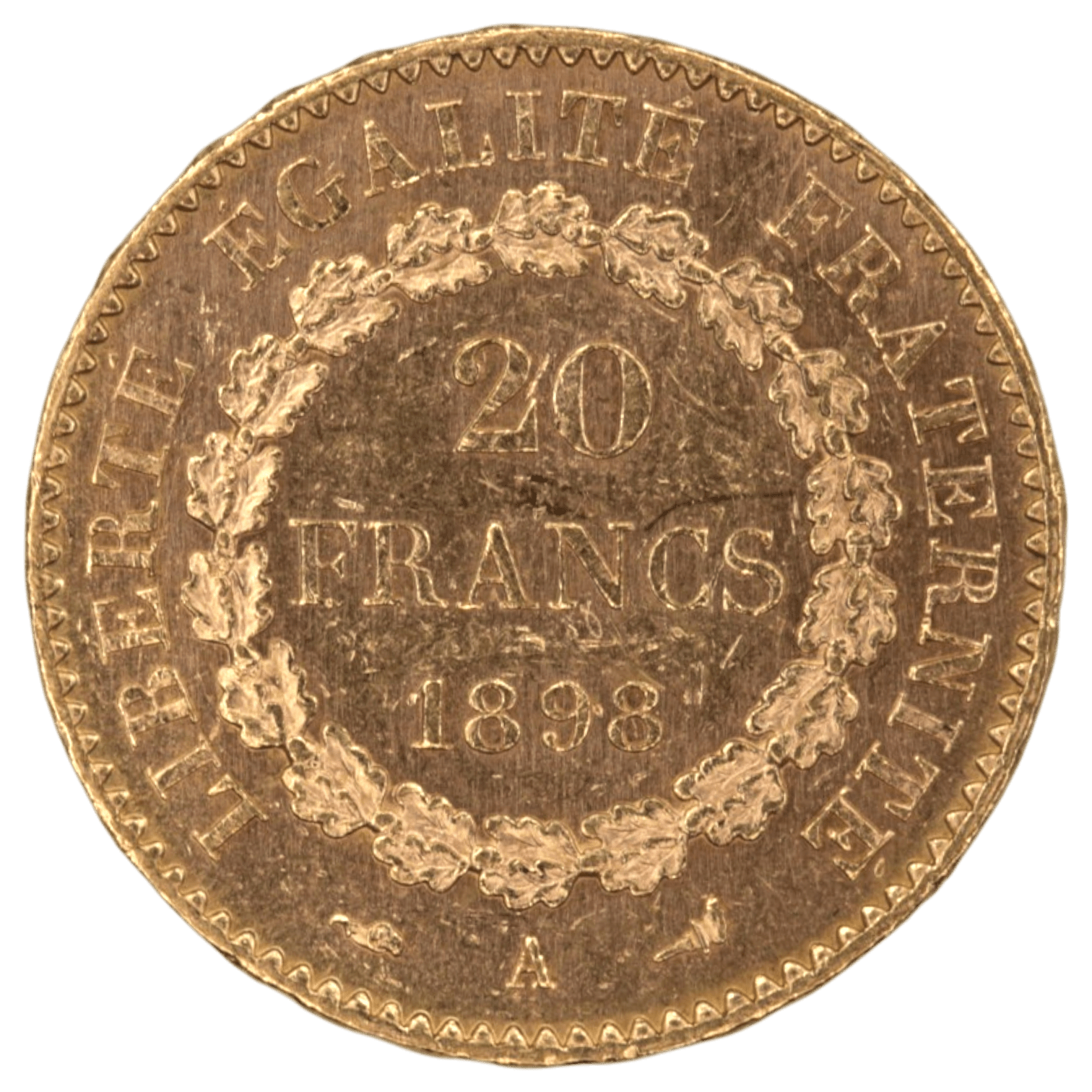フランス 20フラン金貨 1898年 パリ鋳 法の天使 - NJ BUYER'S MARKETPLACE