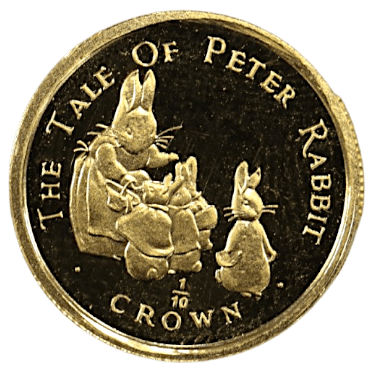 ジブラルタル 1/10クラウン金貨 1994年 ポブジョイ鋳 ピーターラビットと母と妹たち - NJ BUYER'S MARKETPLACE