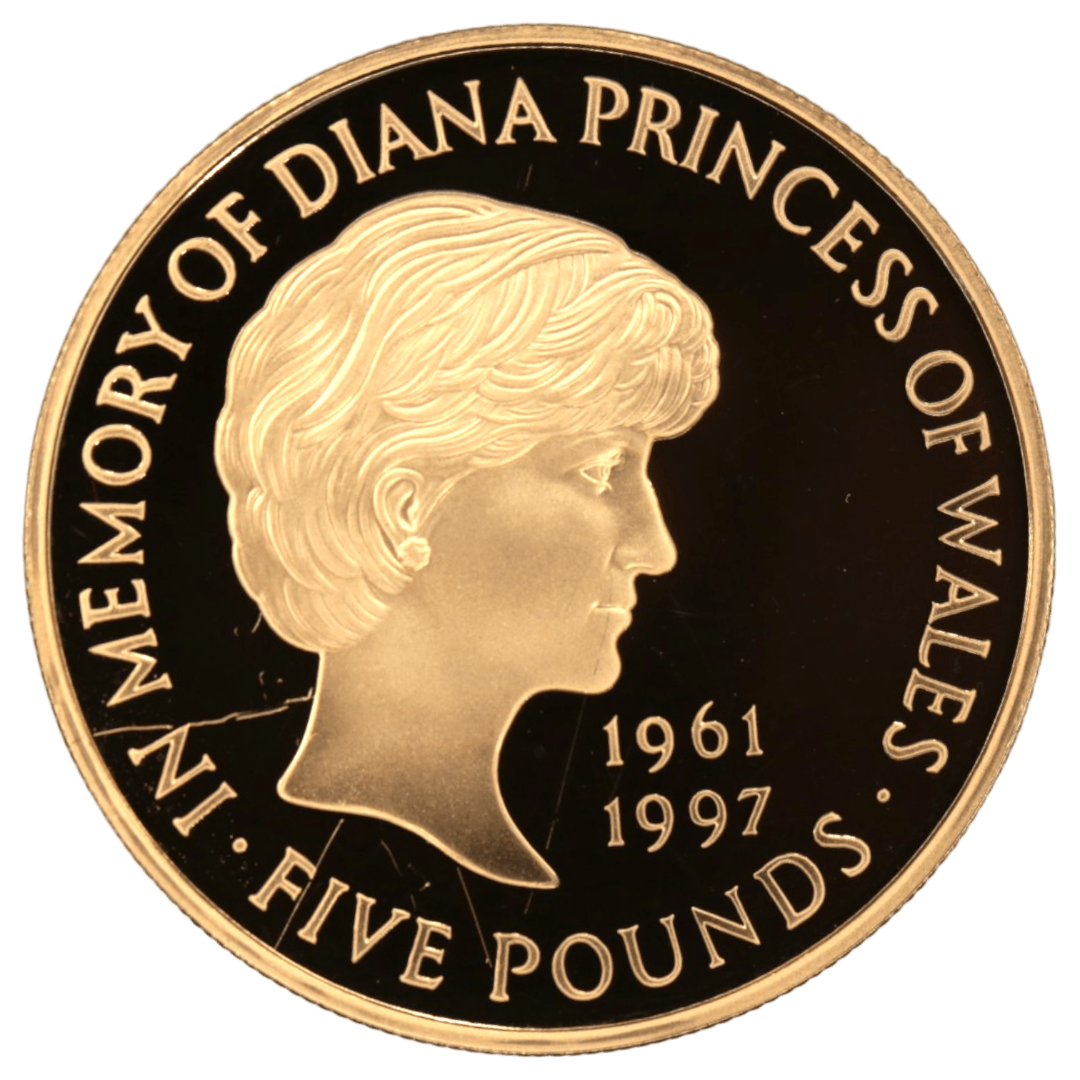 イギリス 5ポンド金貨 1999年 ロンドン鋳 ダイアナ追悼 - NJ BUYER'S MARKETPLACE