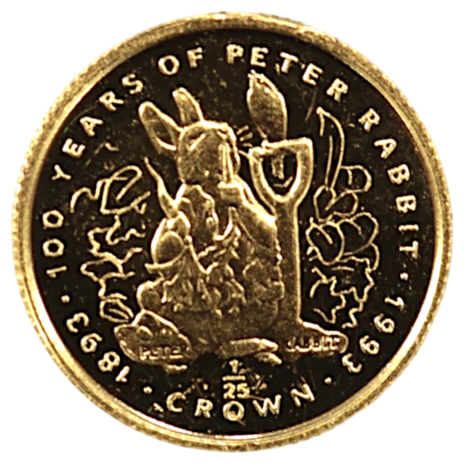 ジブラルタル 1/25クラウン金貨 1993年 ポブジョイ鋳 ピーターラビット