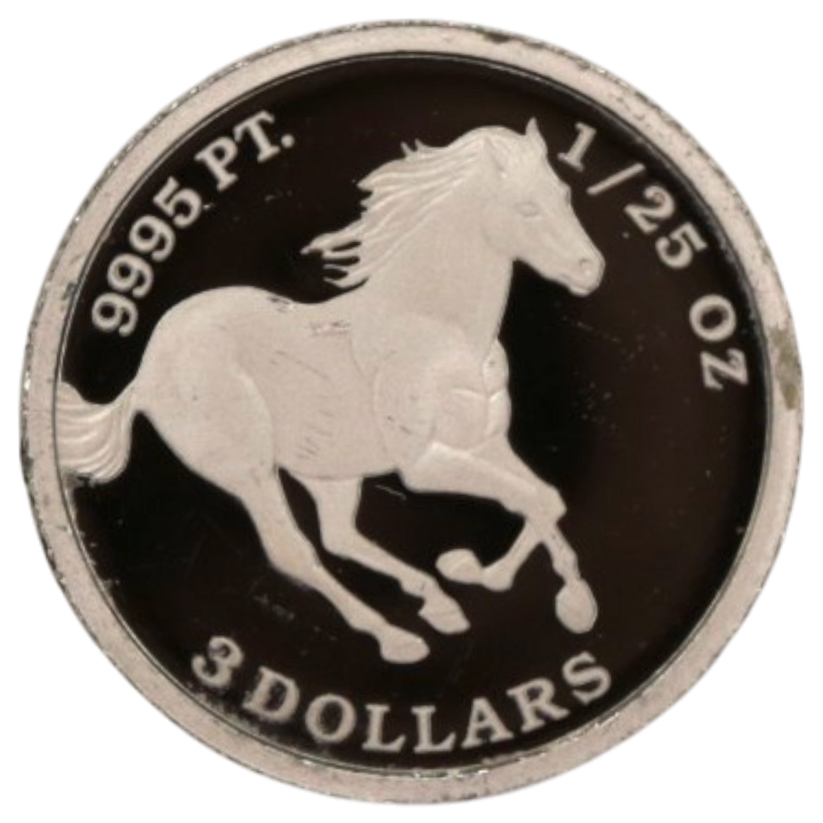ツバル 3ドルプラチナ貨 2016年 パース鋳 ホース