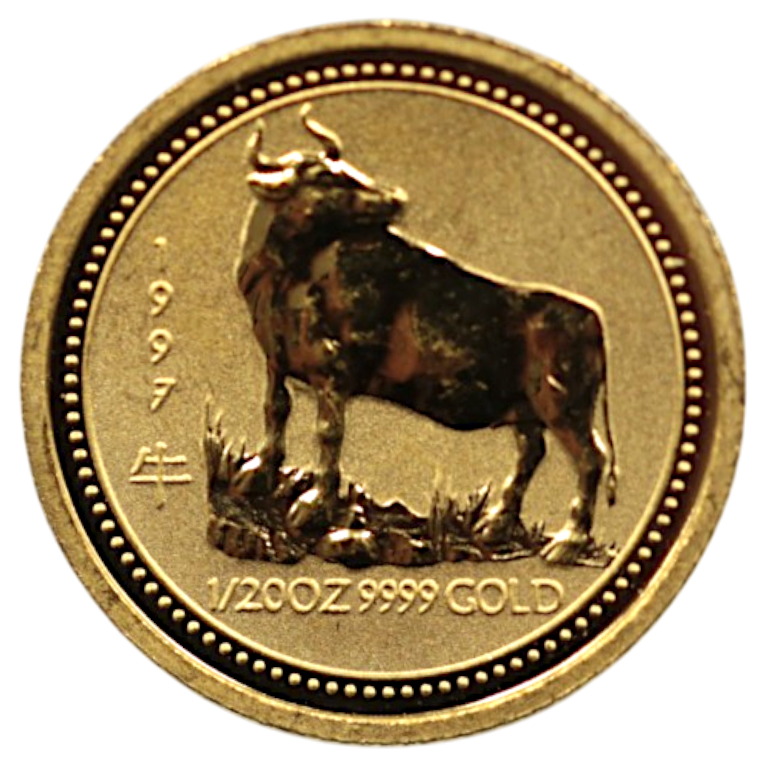 オーストラリア 5ドル金貨 1997年 パース鋳 干支 牛