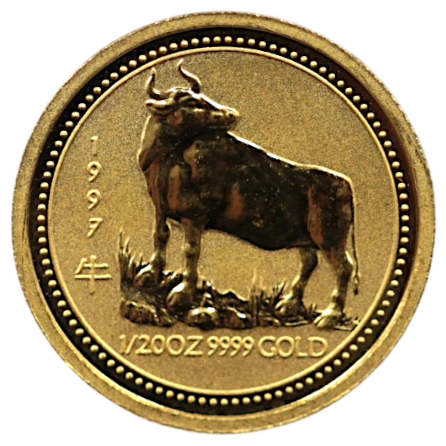 オーストラリア 5ドル金貨 1997年 パース鋳 干支 牛