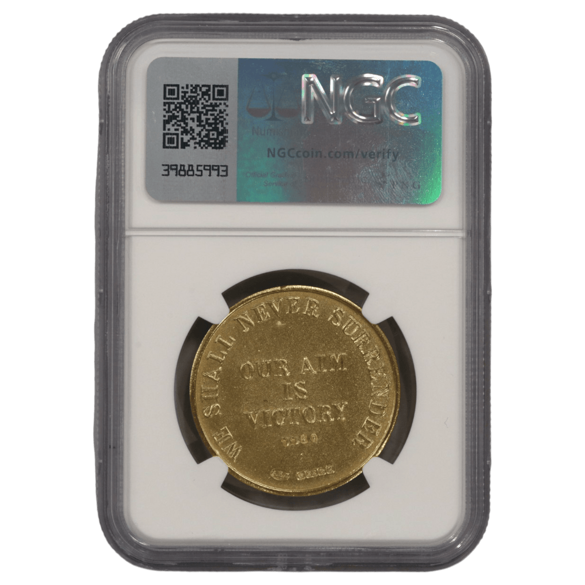 イギリス 金メダル 1965年 チャーチル追悼 NGC MS68 - NJ BUYER'S MARKETPLACE