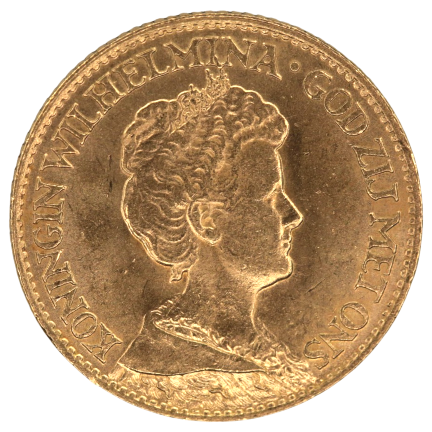 オランダ 10グルデン金貨 1917年 ユトレヒト鋳 ウィルヘルミナ