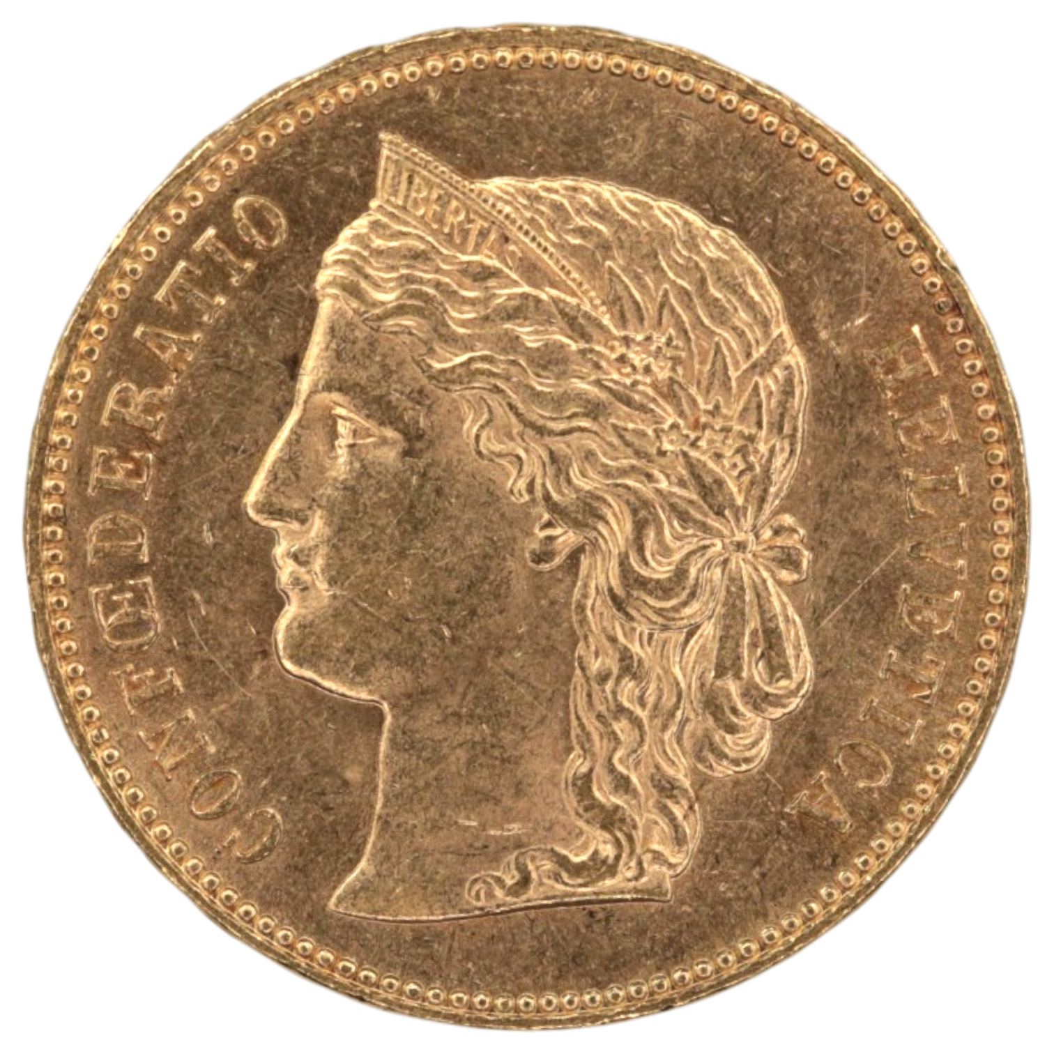 スイス 20フラン金貨 1896年