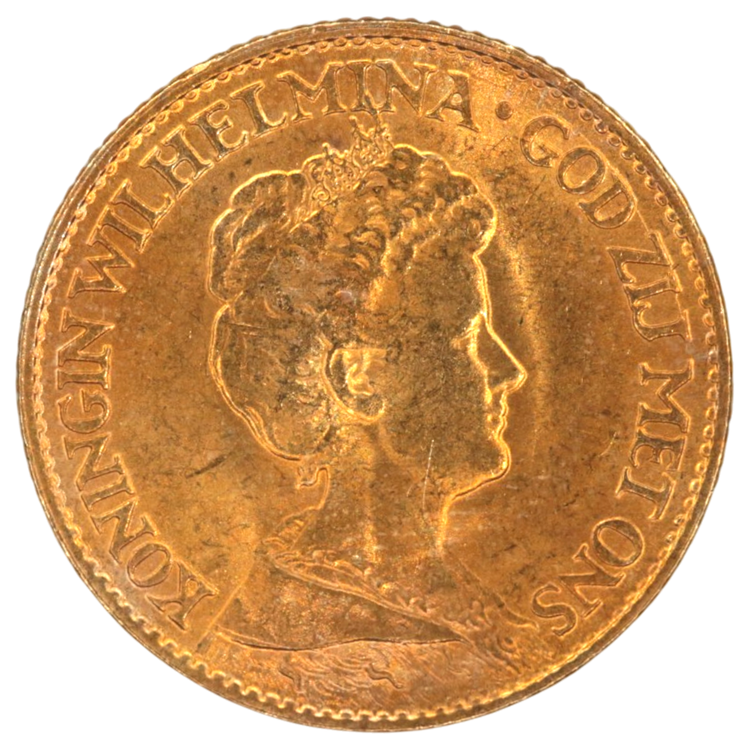 オランダ 10グルデン金貨 1917年 ウィルヘルミナ