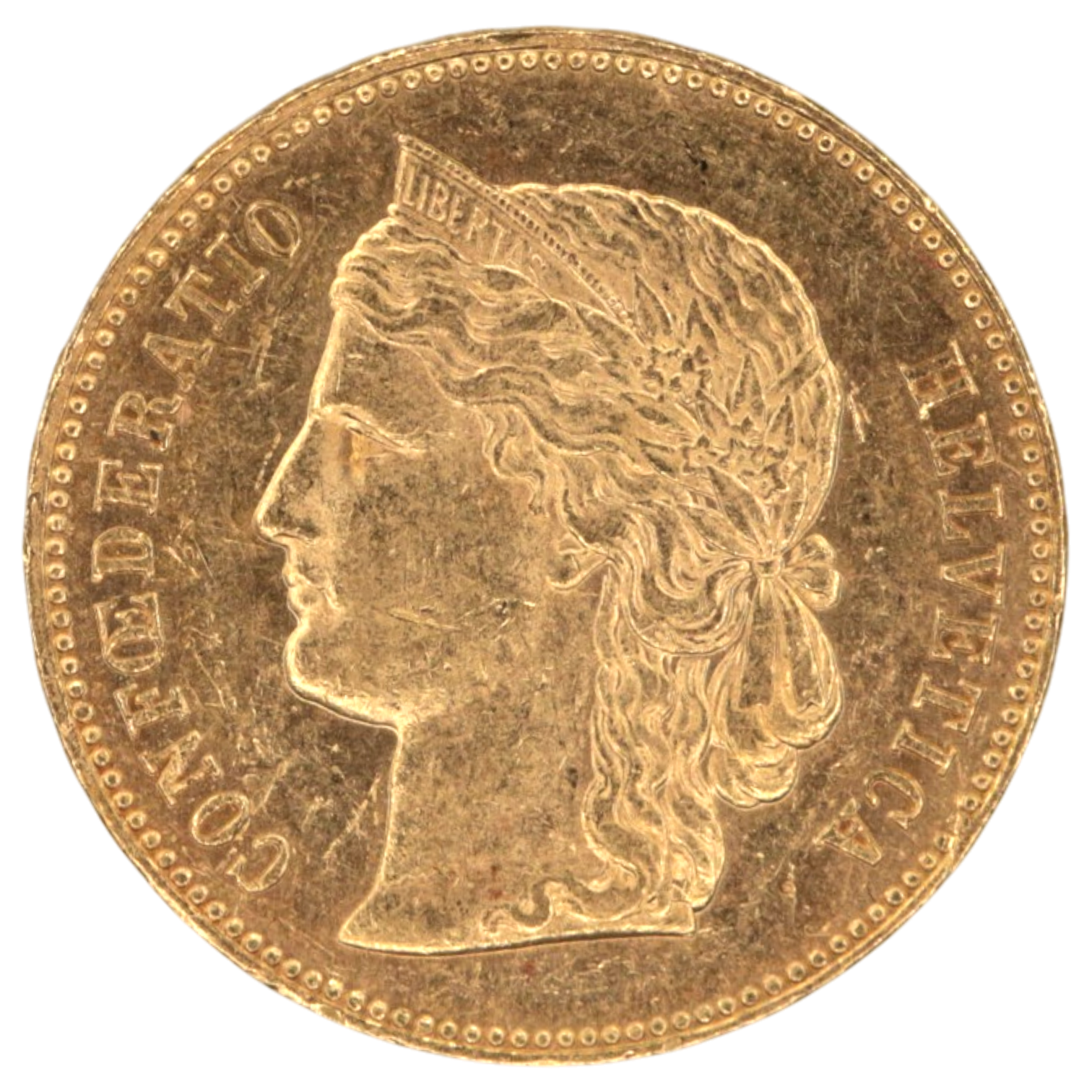 スイス 20フラン金貨 1893年