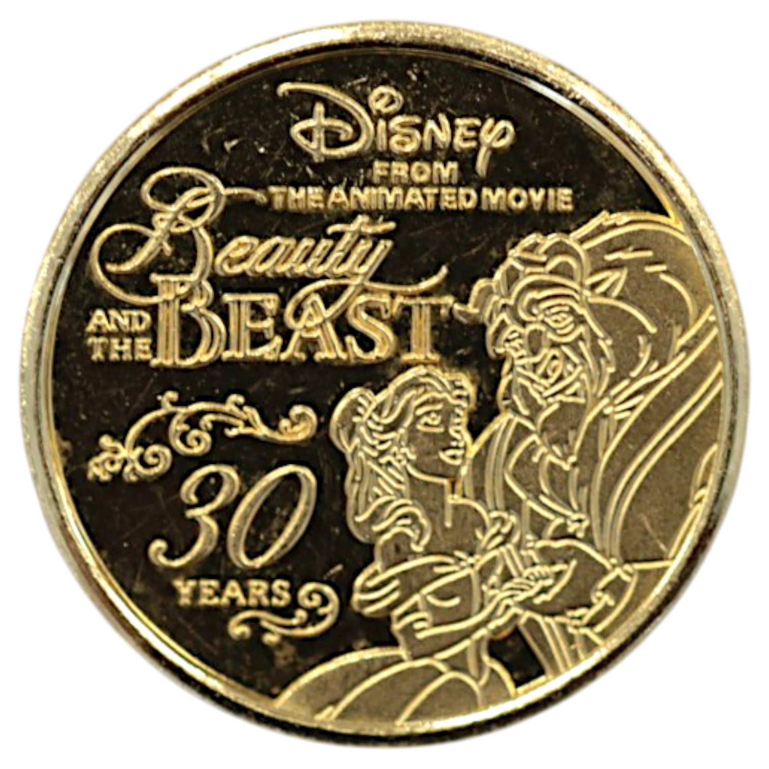 ディズニー 1/20オンス金メダル 美女と野獣 公開30周年記念