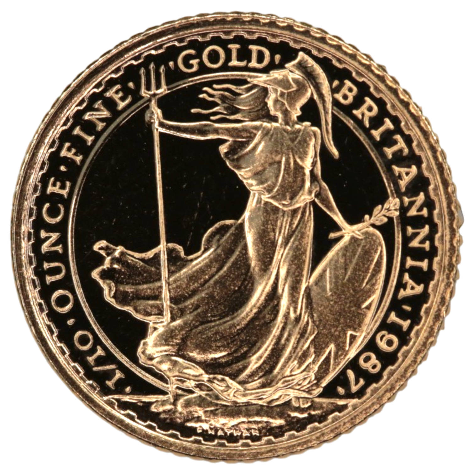 イギリス 10ポンド金貨 1987年