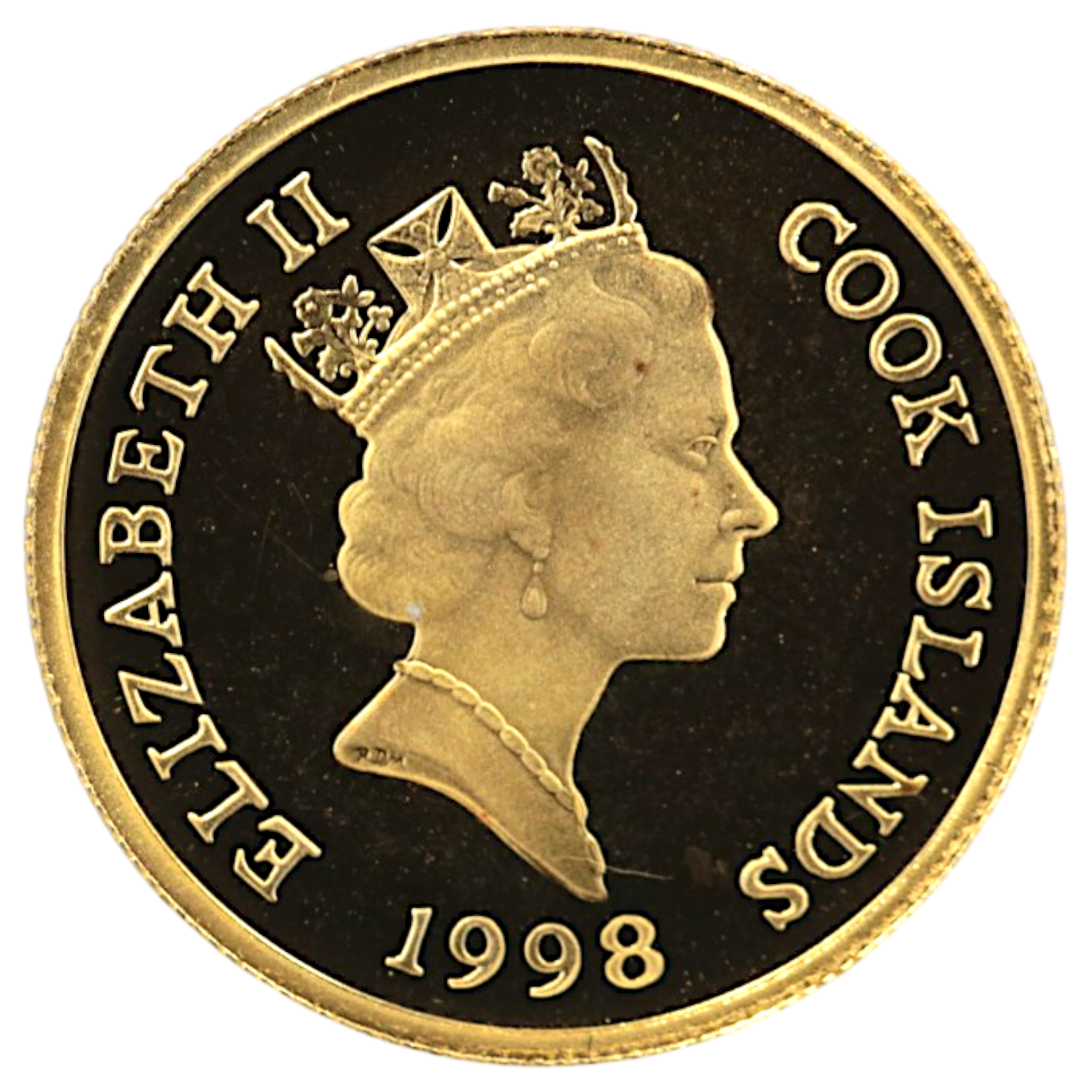 クック島 10ドル金貨 1998年 イルカ エリザベス2世