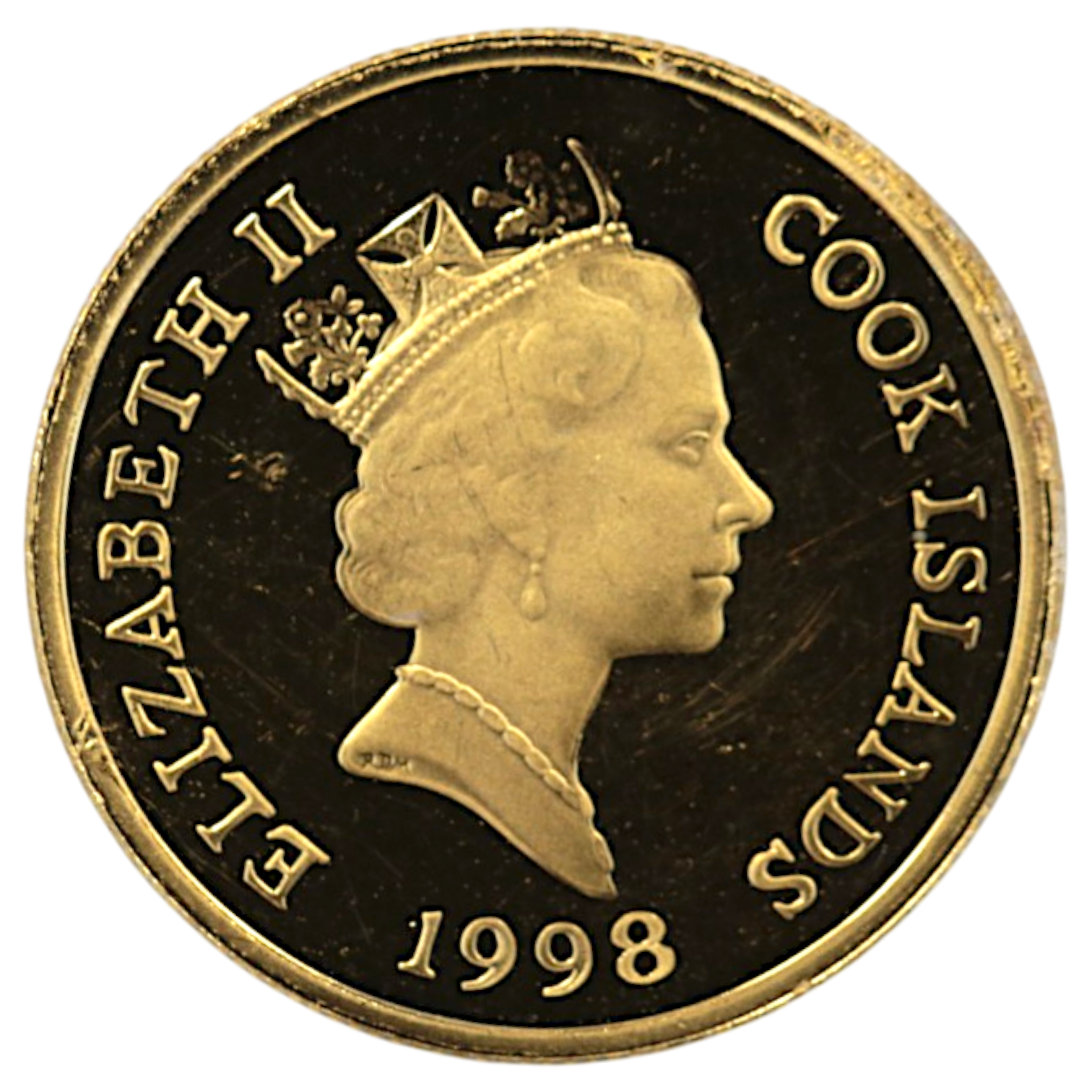 クック島 10ドル金貨 1998年 イルカ エリザベス2世