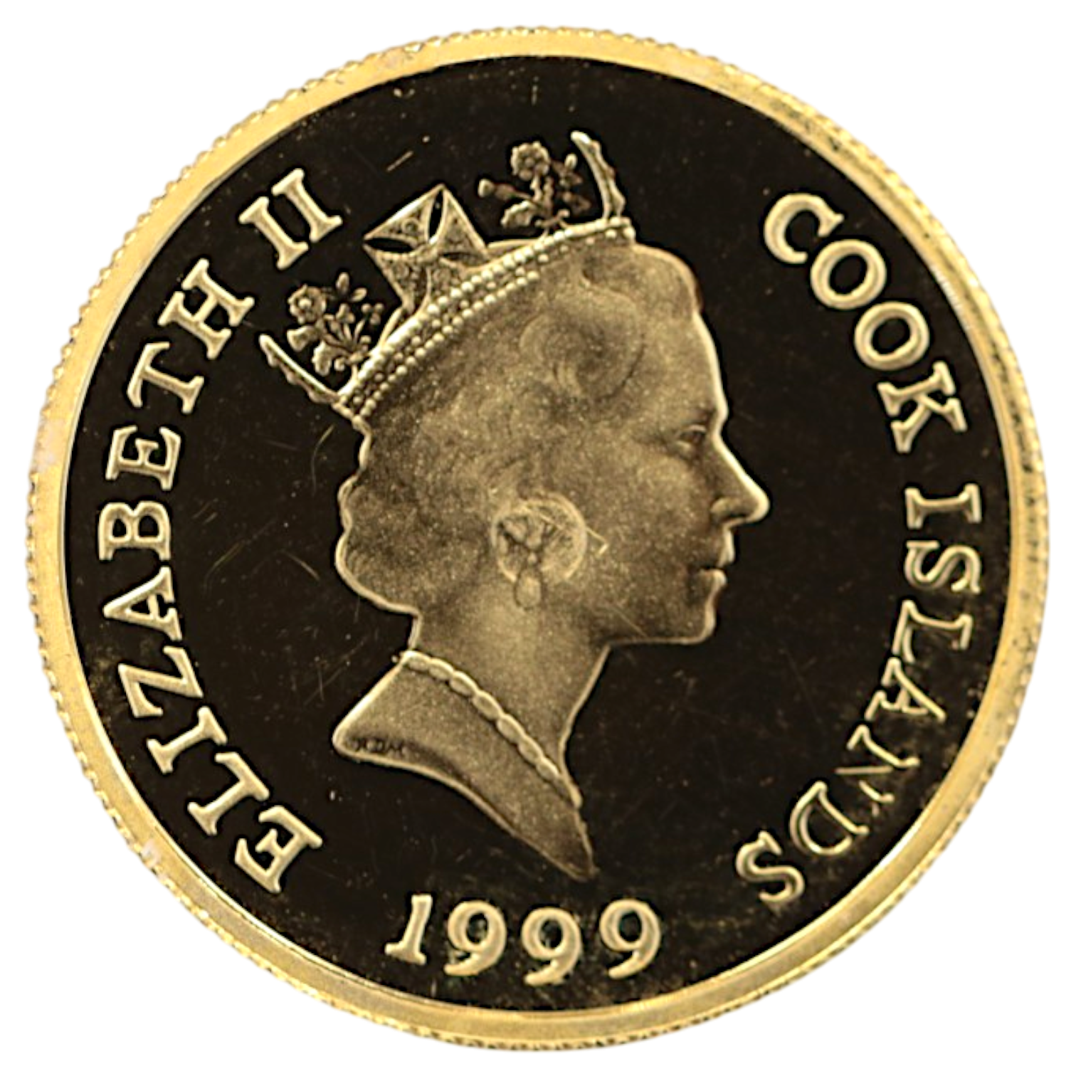 クック島 10ドル金貨 1999年 イルカ エリザベス2世