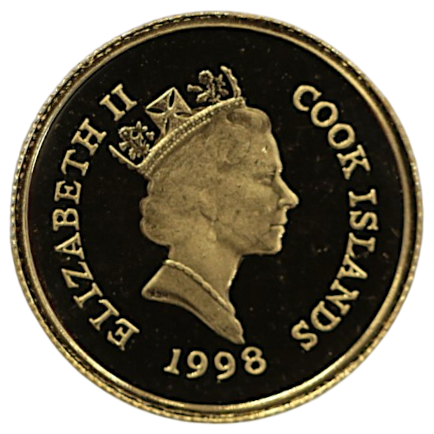 クック島 5ドル金貨 1998年 イルカ エリザベス2世