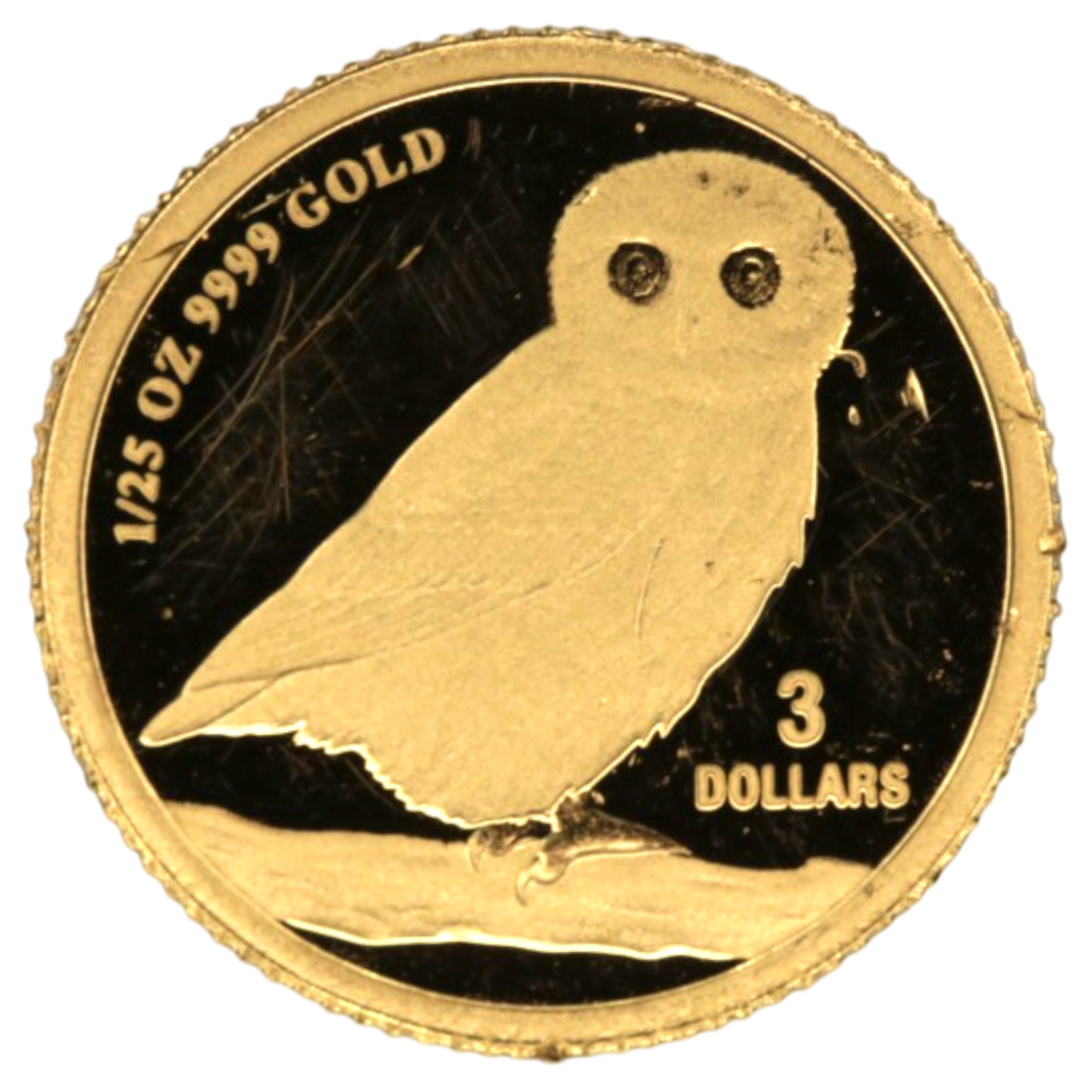 ツバル 3ドル金貨 2009年 フクロウ