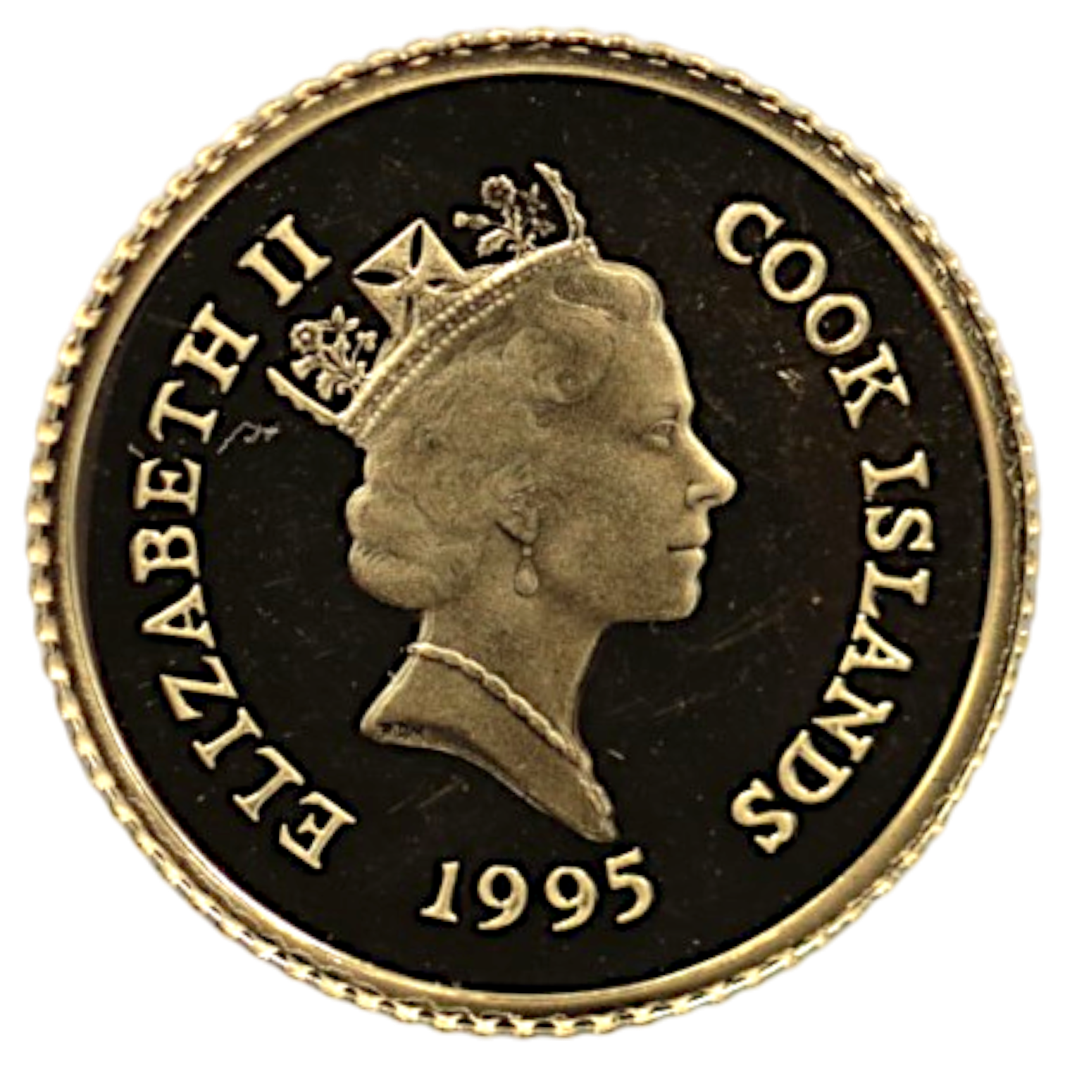 クック島 5ドル金貨 1995年 イルカ エリザベス2世