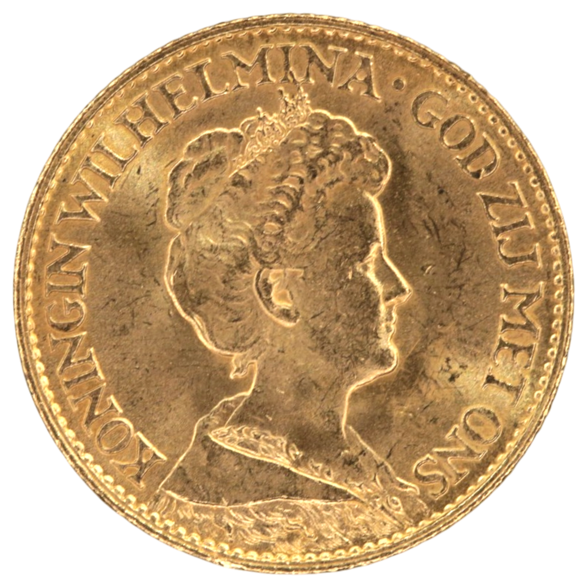 オランダ 10グルデン金貨 1917年 ウィルヘルミナ
