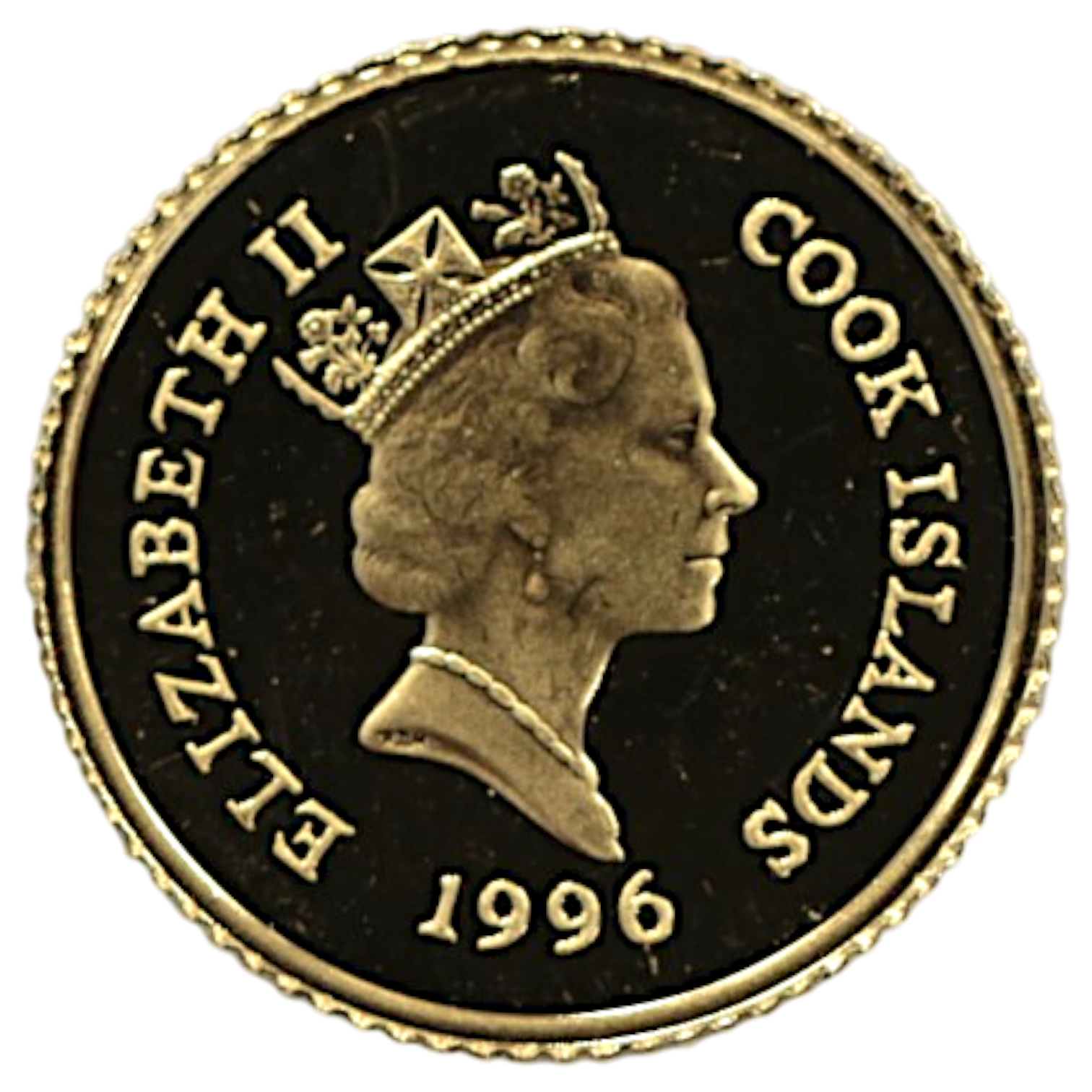クック島 5ドル金貨 1996年 白熊の親子 エリザベス2世