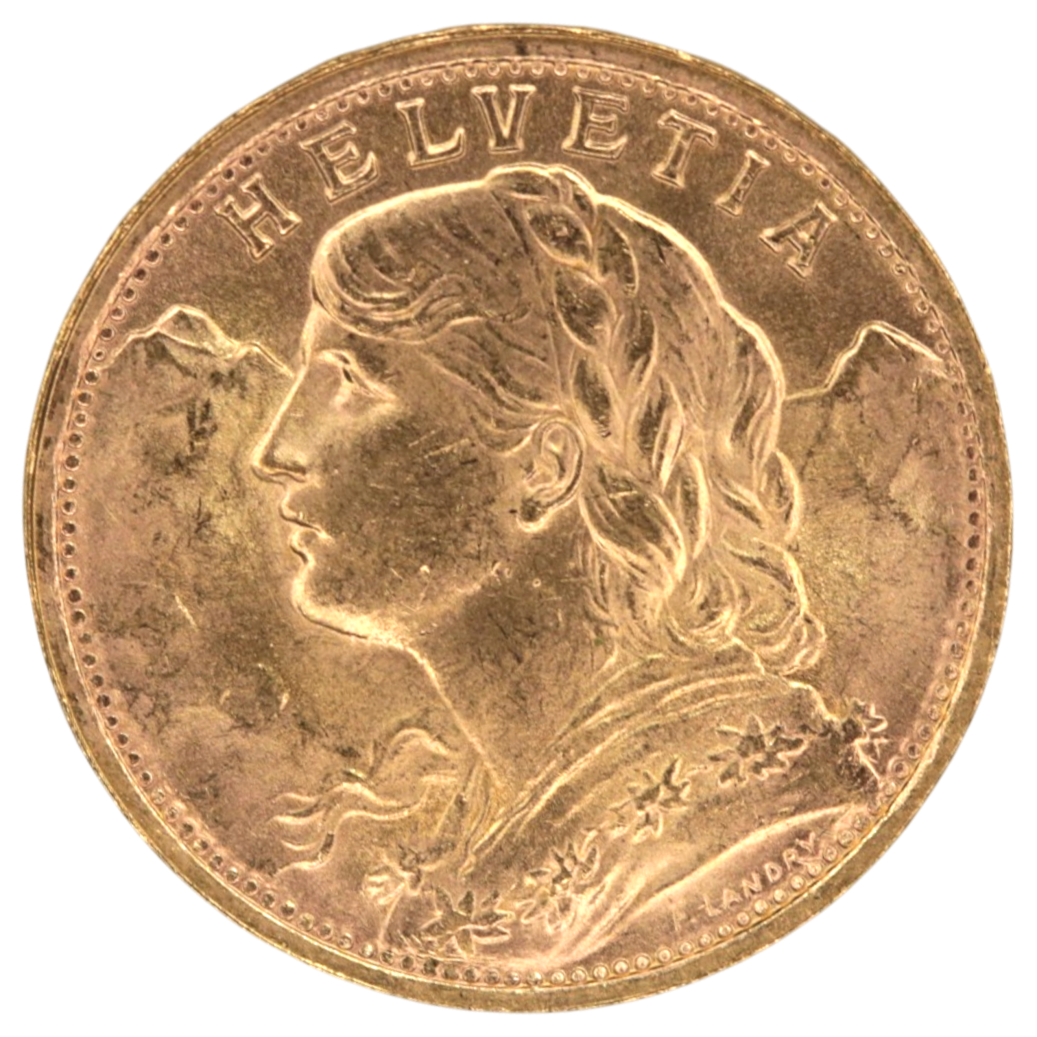 スイス 20フラン金貨 1935年