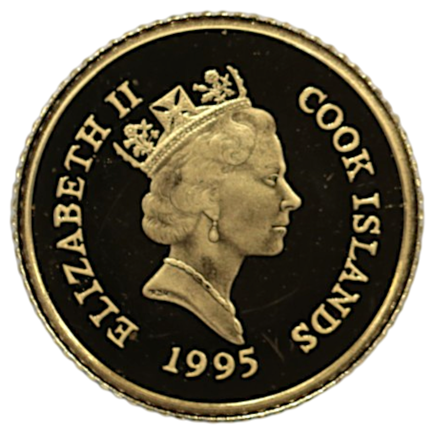 クック島 5ドル金貨 1995年 イルカ エリザベス2世