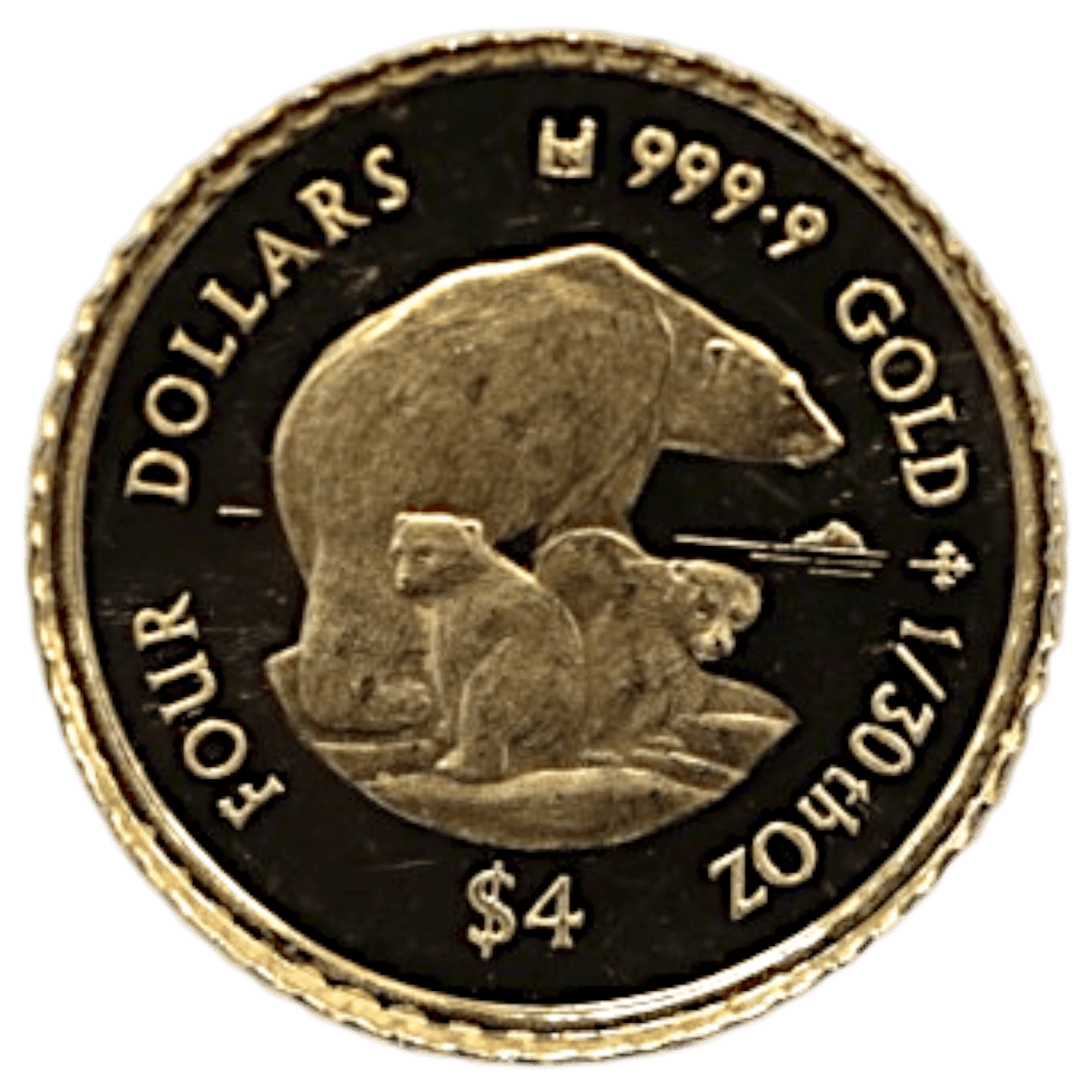 クック島 4ドル金貨 1996年 白熊の親子 エリザベス2世｜NJ BUYER'S