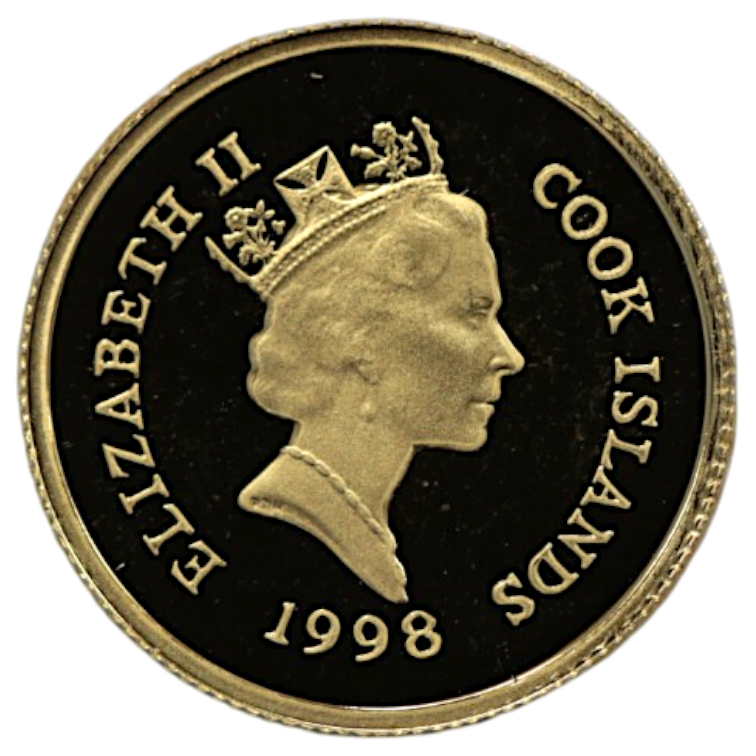 クック島 5ドル金貨 1998年 イルカ エリザベス2世