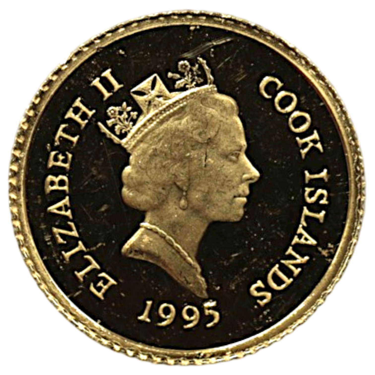 クック島 5ドル金貨 1995年 イルカ エリザベス2世